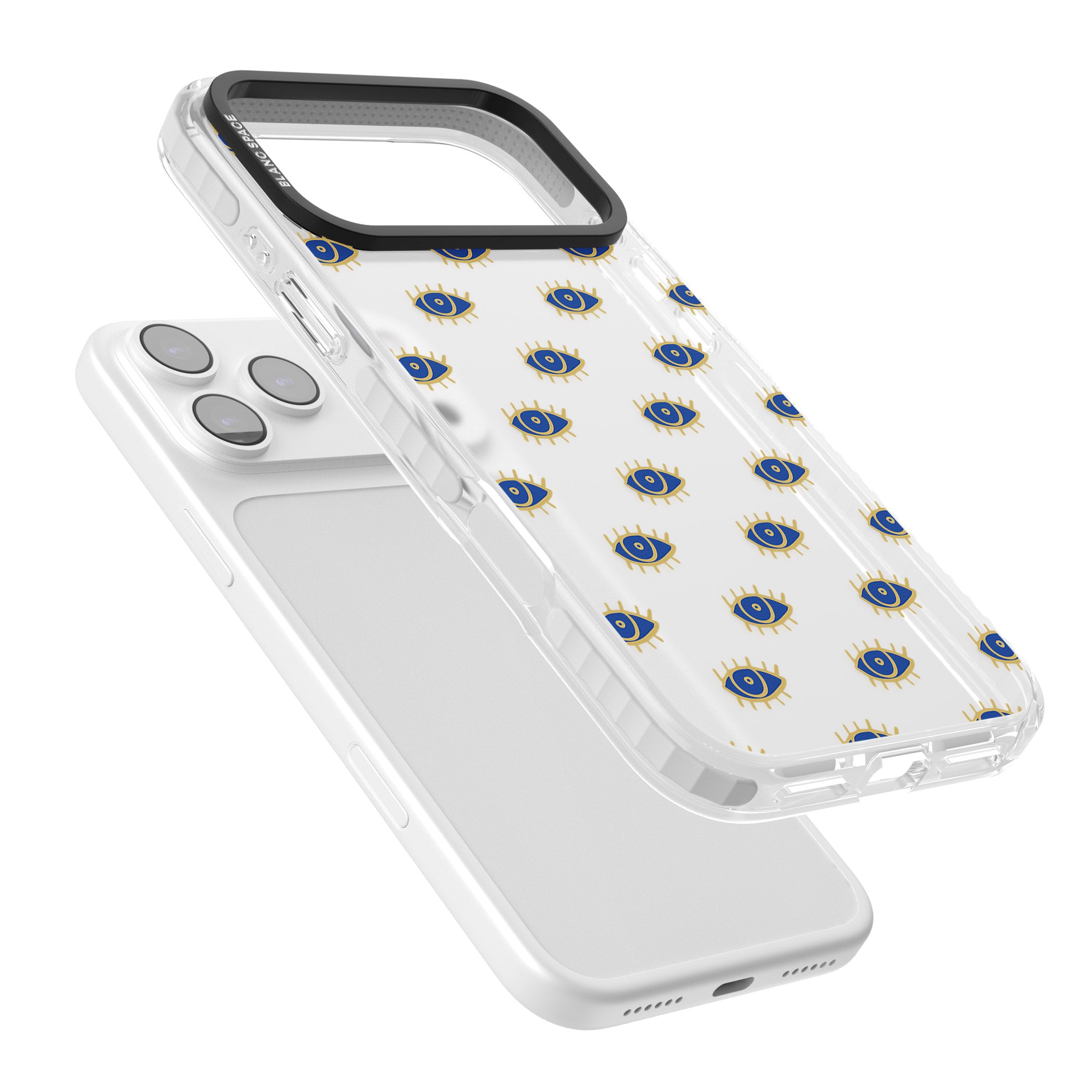 Psychedelic Eyes Pattern Classic iPhone 17 Pro Max Impact Clear Phone Case Colours