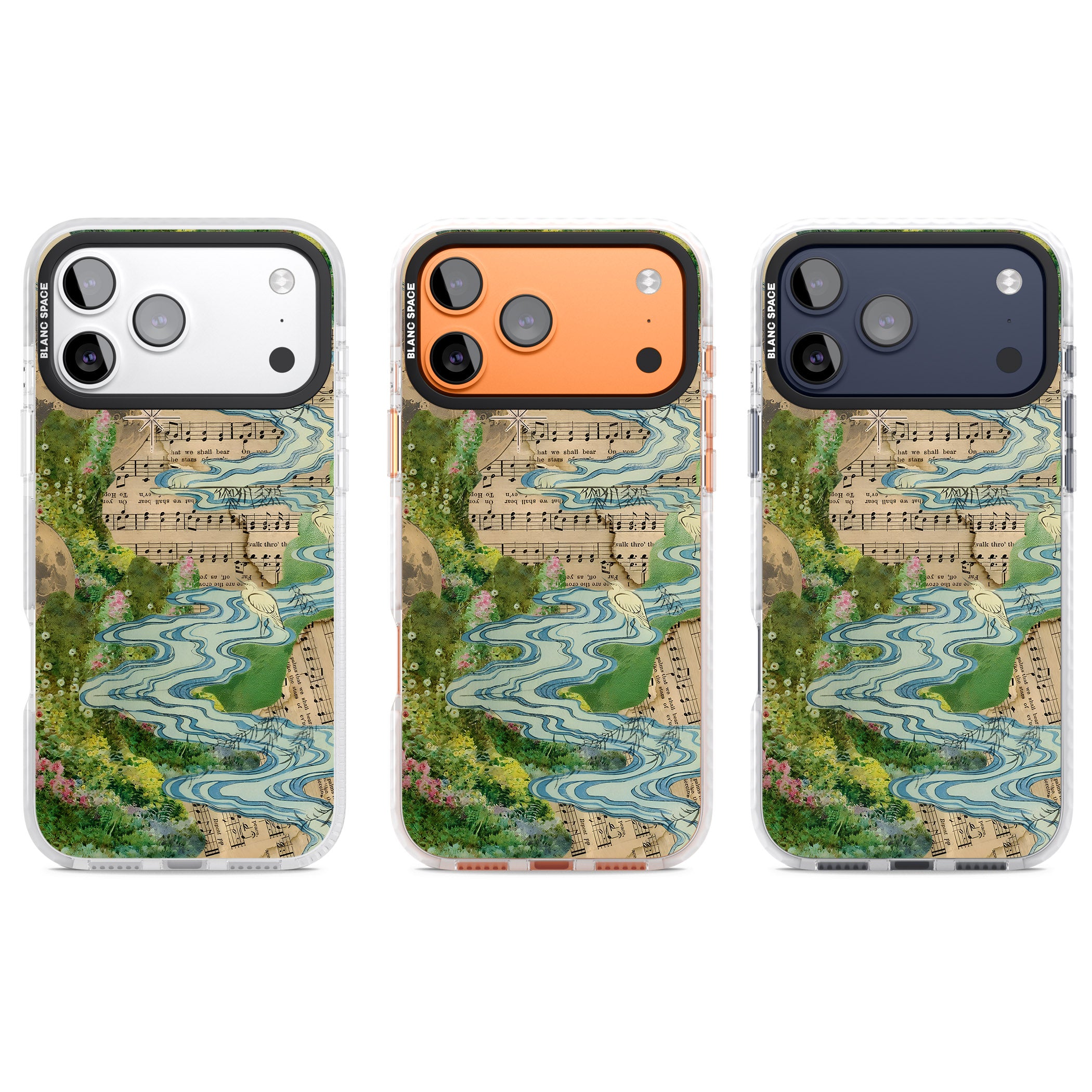 Musical River iPhone 17 Pro Impact Clear Phone Case APT Impact Protection