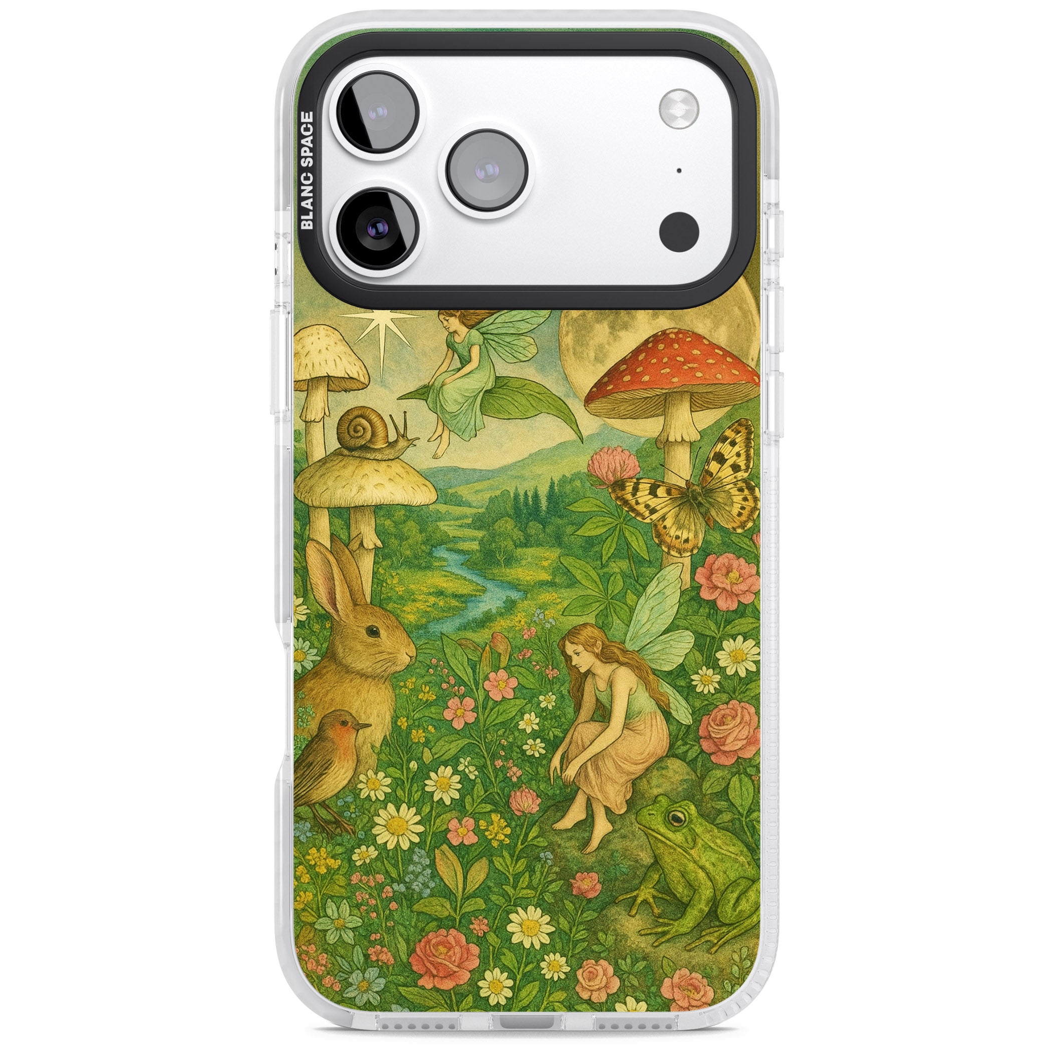 Fairies & Flowers iPhone 17 Pro Max Impact Clear Phone Case