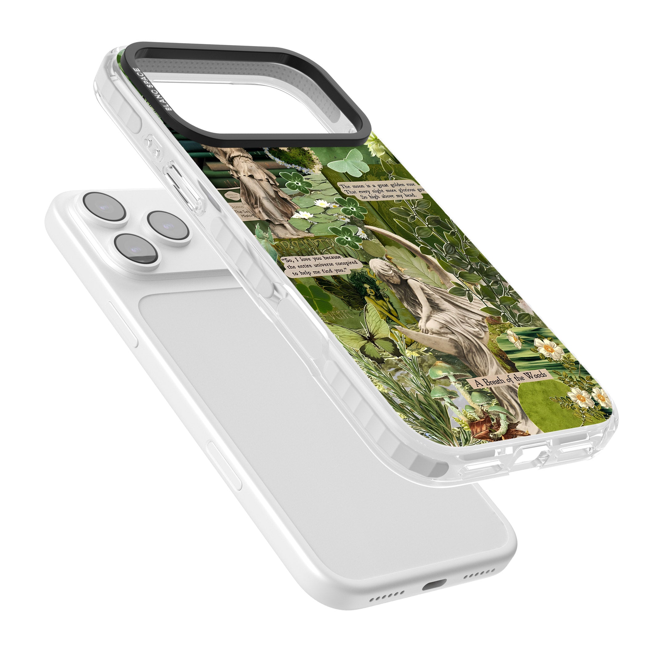 Enchanted Forest Green iPhone 17 Pro Max Impact Clear Phone Case Colours