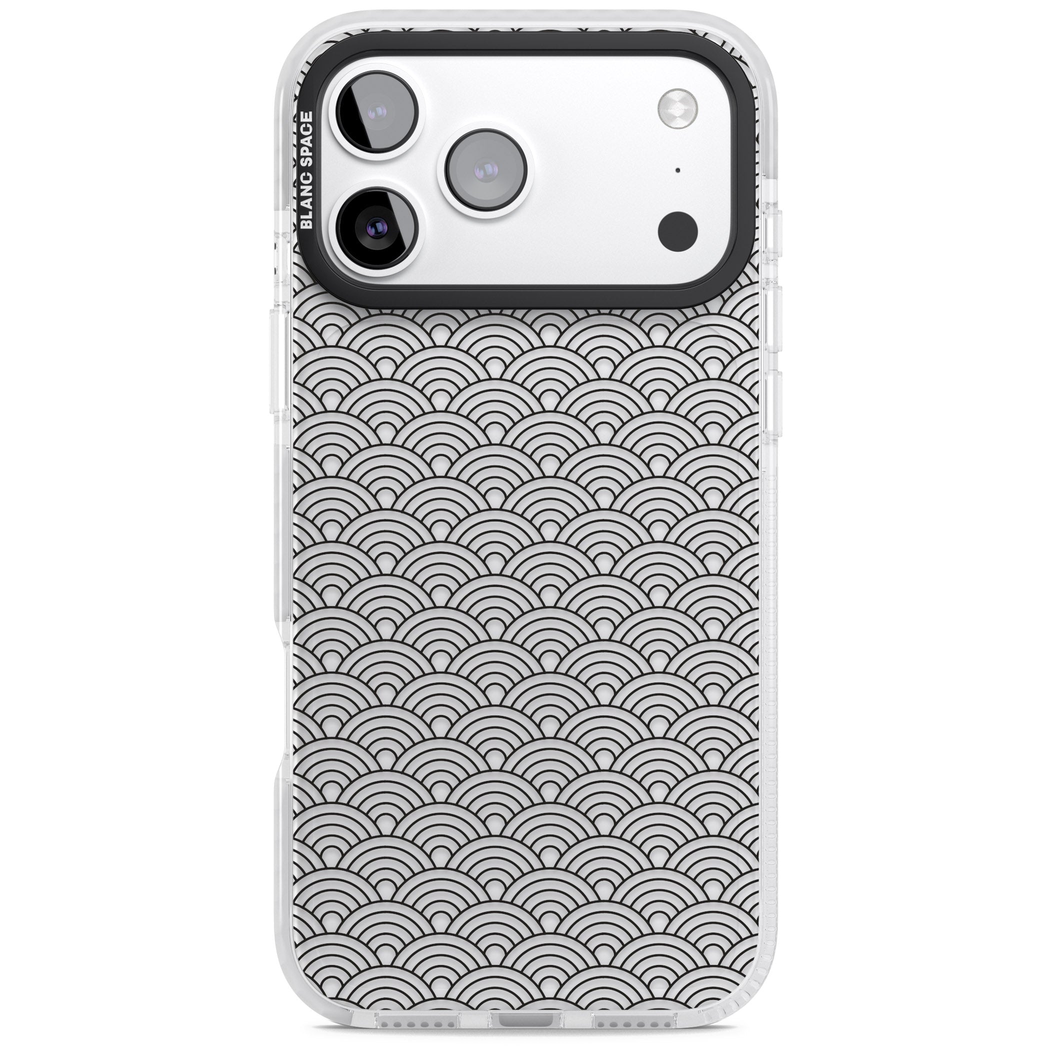 Scalloped Waves iPhone 17 Pro Max Impact Clear Phone Case
