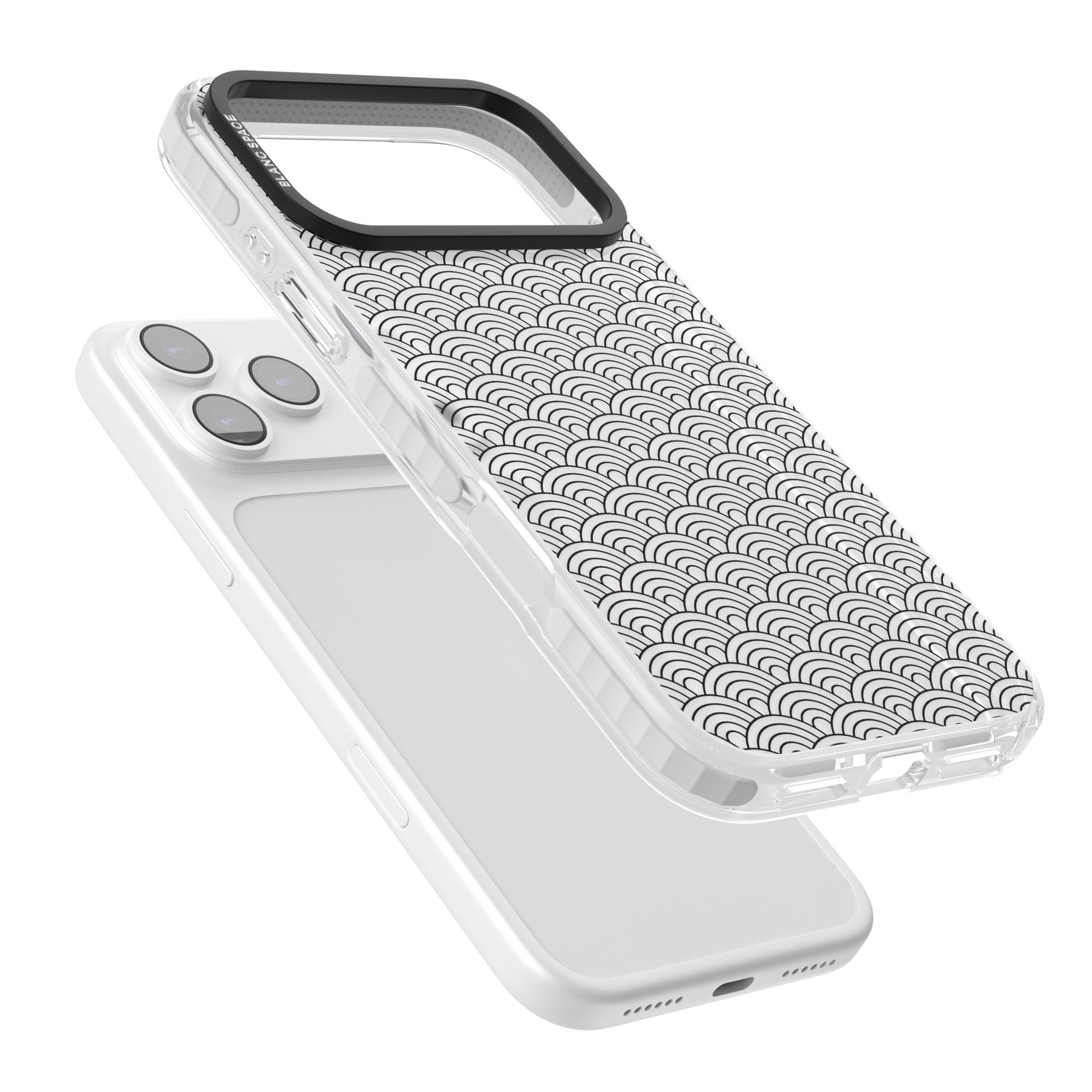 Scalloped Waves iPhone 17 Pro Max Impact Clear Phone Case Colours