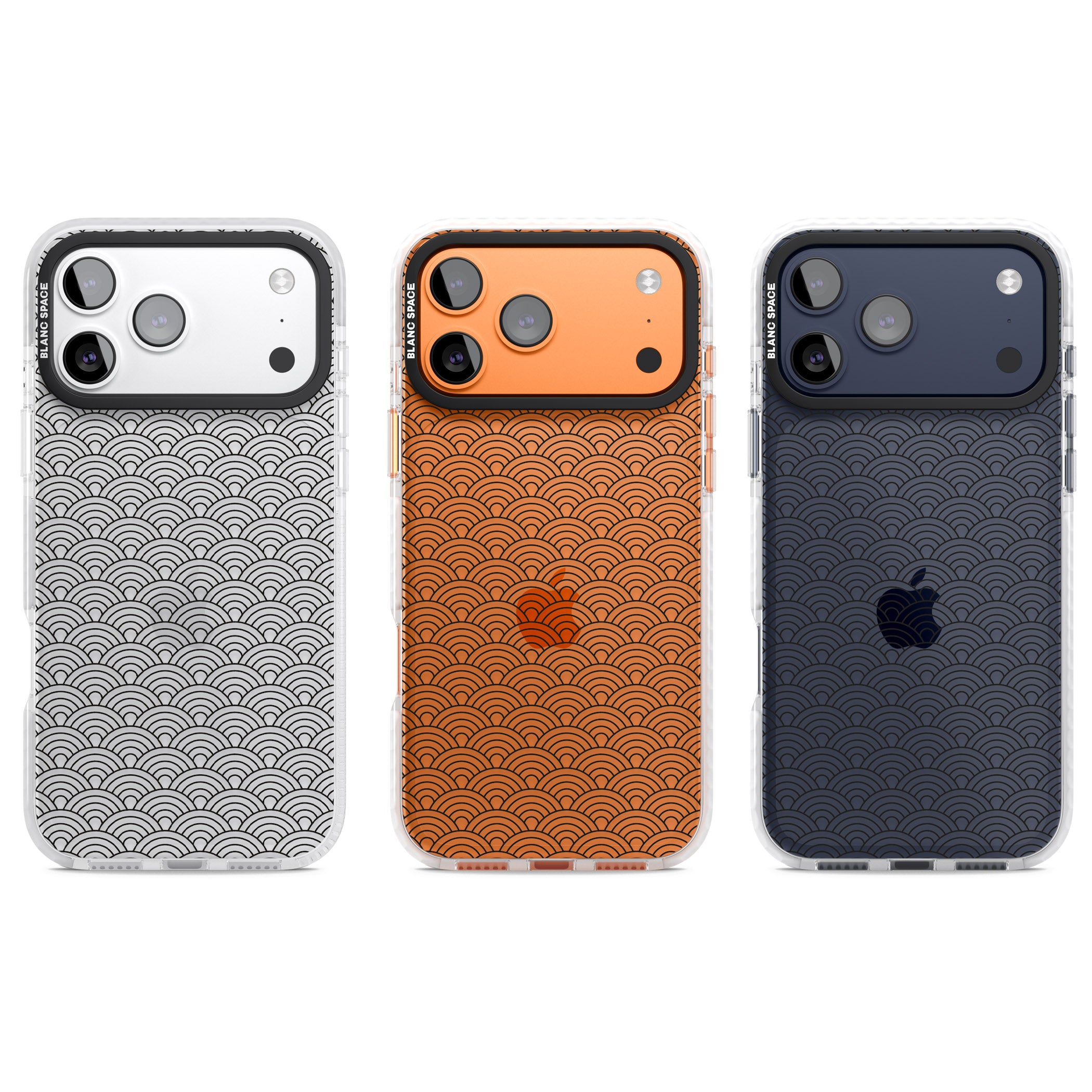 Scalloped Waves iPhone 17 Pro Impact Clear Phone Case APT Impact Protection