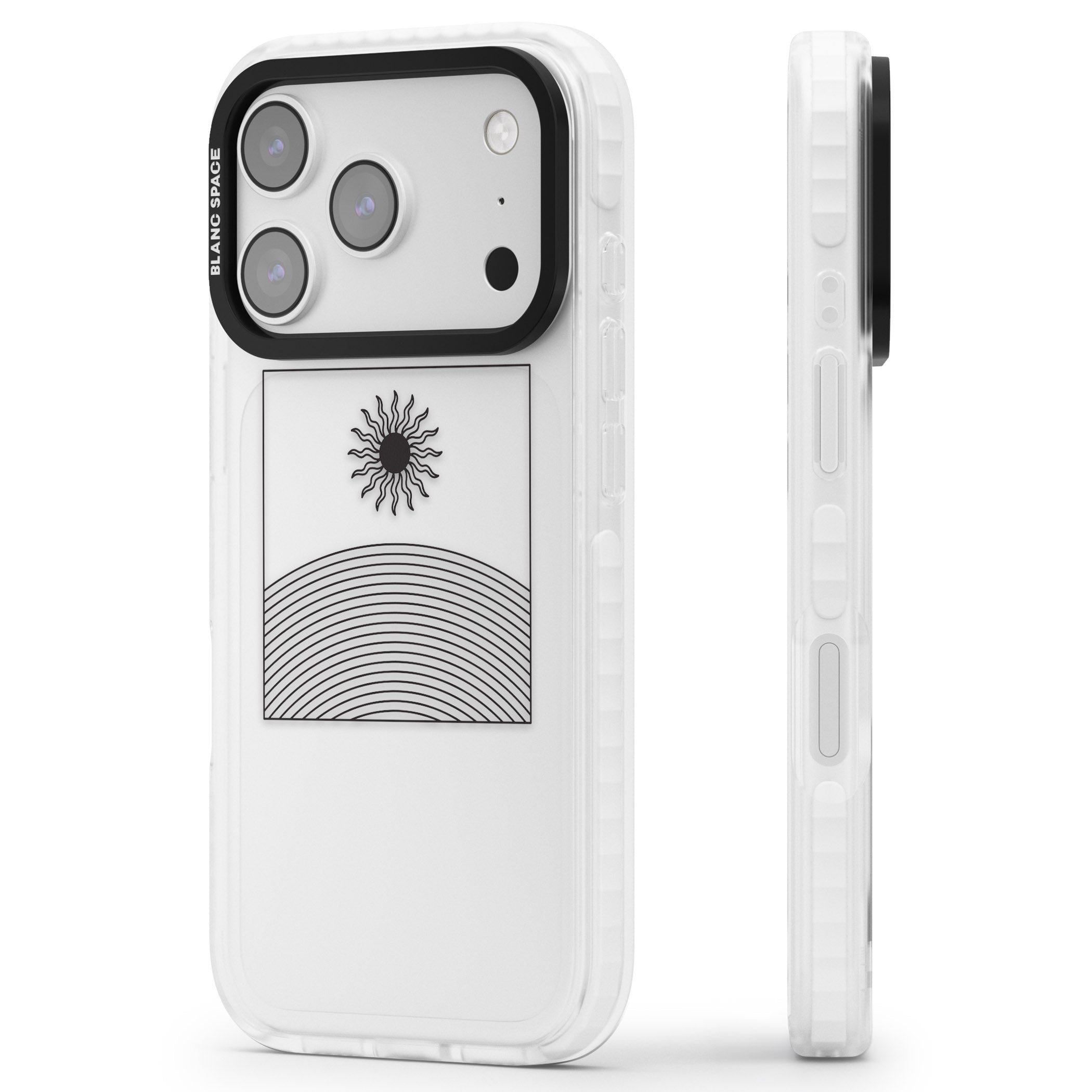 Cosmic Radiance iPhone 17 Pro Max Impact Clear Phone Case Side Profile