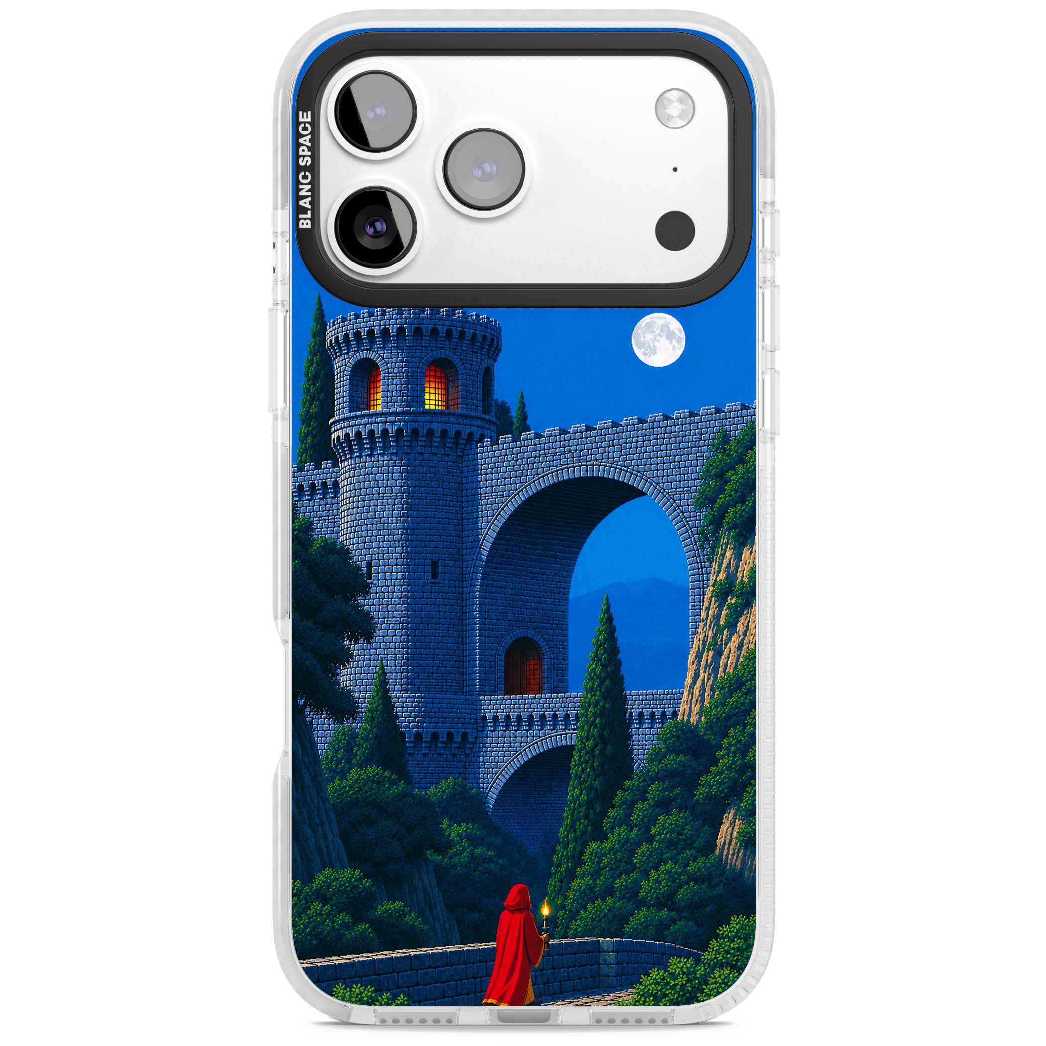 Castle Walls art iPhone case | Black Impact case for iPhone 17 Pro, iPhone 17 Pro Max