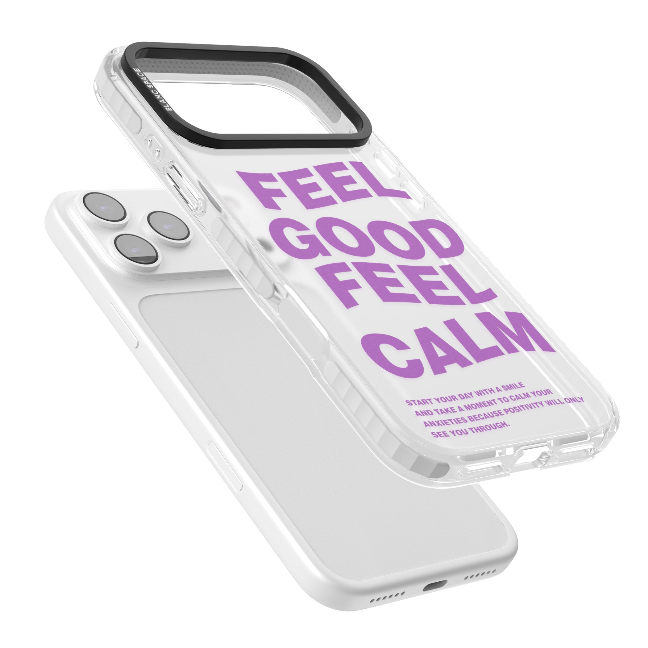Feel Good Feel Calm (Purple) iPhone 17 Pro Max Impact Clear Phone Case Colours