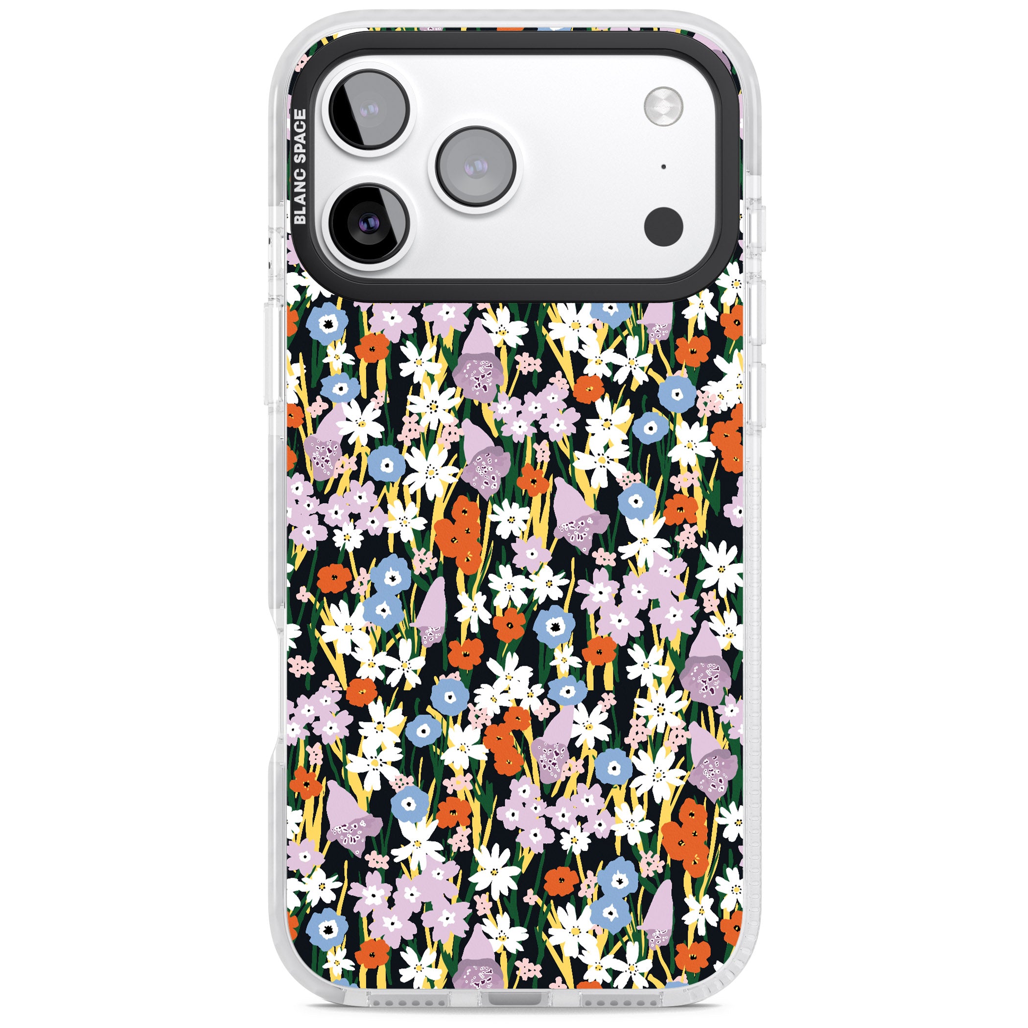 Energetic Floral Mix iPhone 17 Pro Max Impact Clear Phone Case