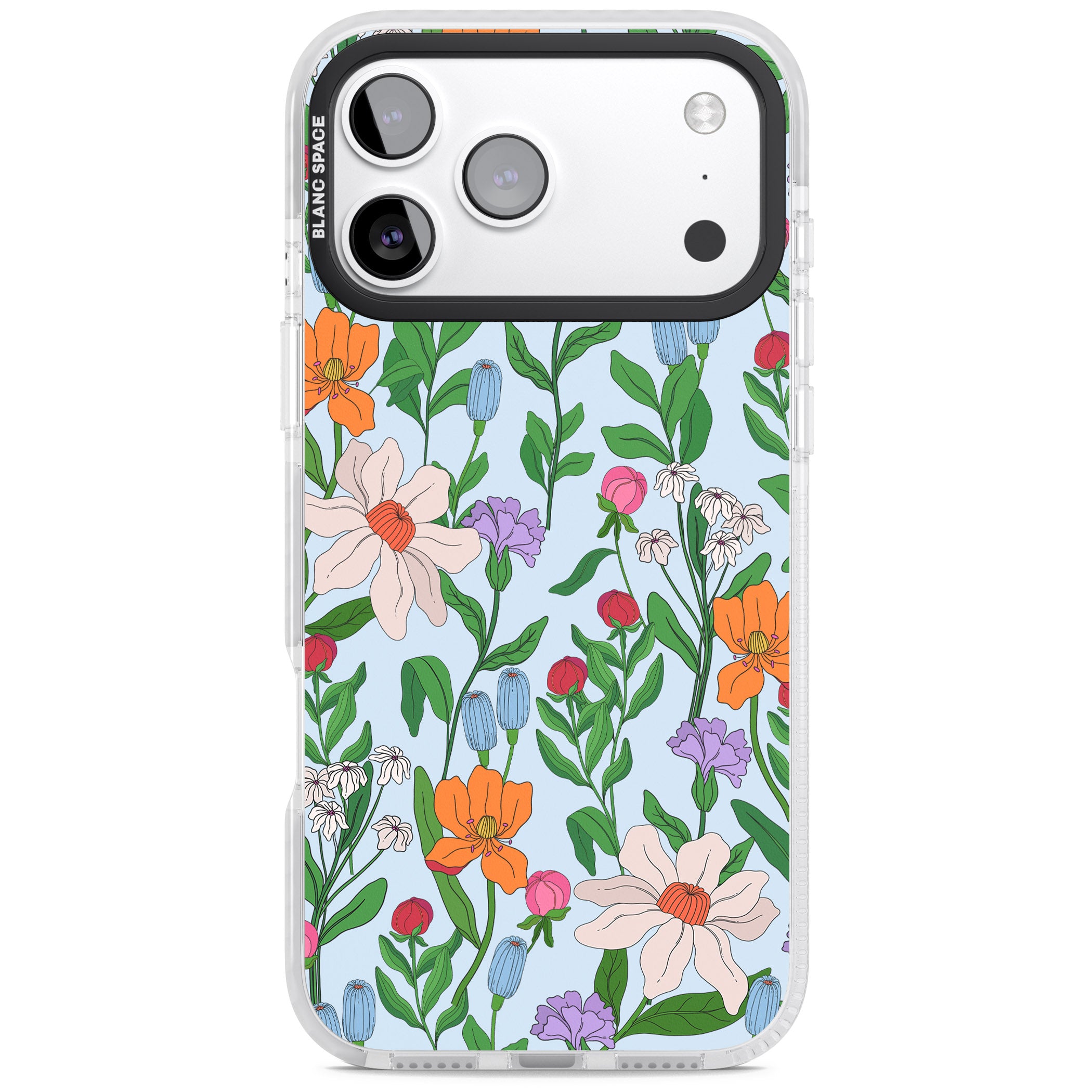 Full Bloom Background iPhone 17 Pro Max Impact Clear Phone Case