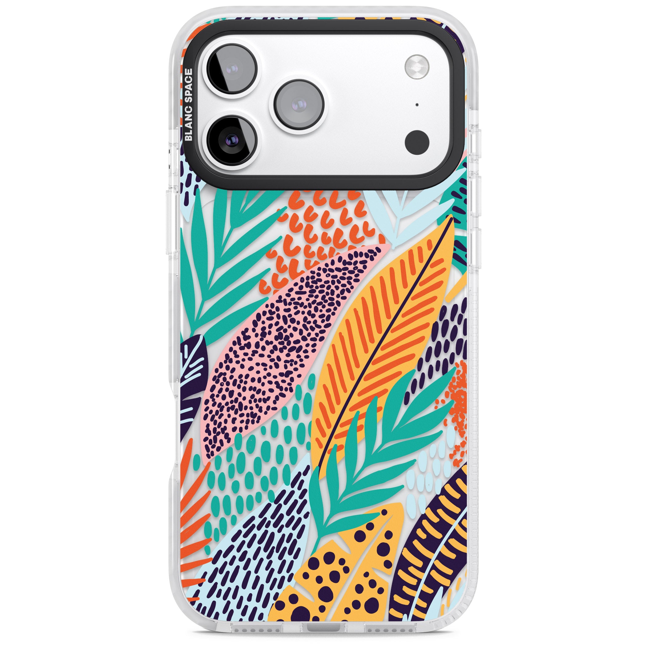Colourful Leaves Mixture iPhone 17 Pro Max Impact Clear Phone Case