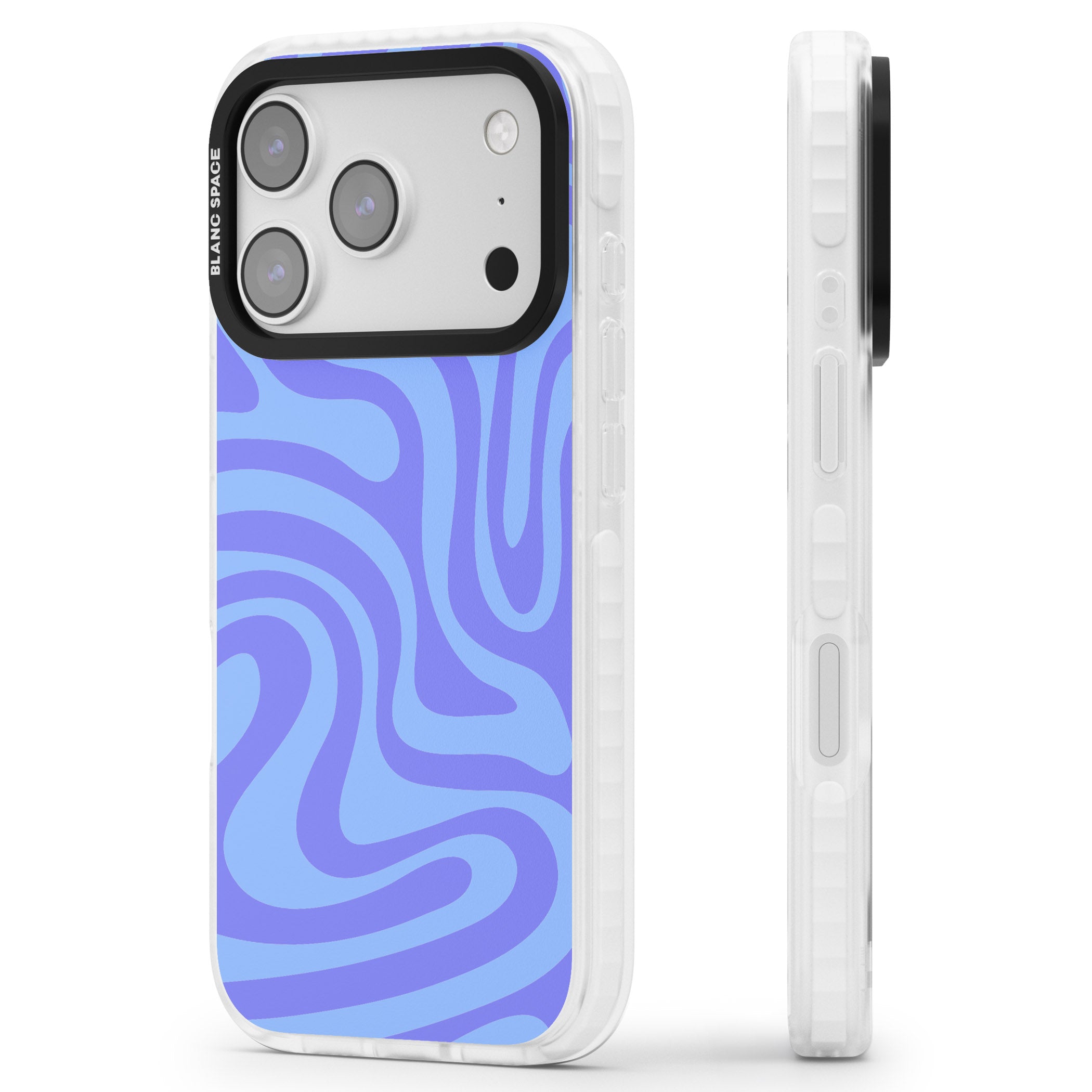 Tranquil Waves iPhone 17 Pro Max Impact Clear Phone Case Side Profile