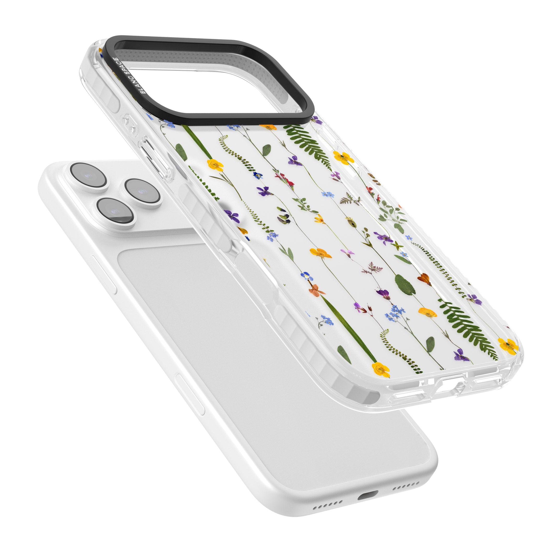 Wildflower Chain iPhone 17 Pro Max Impact Clear Phone Case Colours
