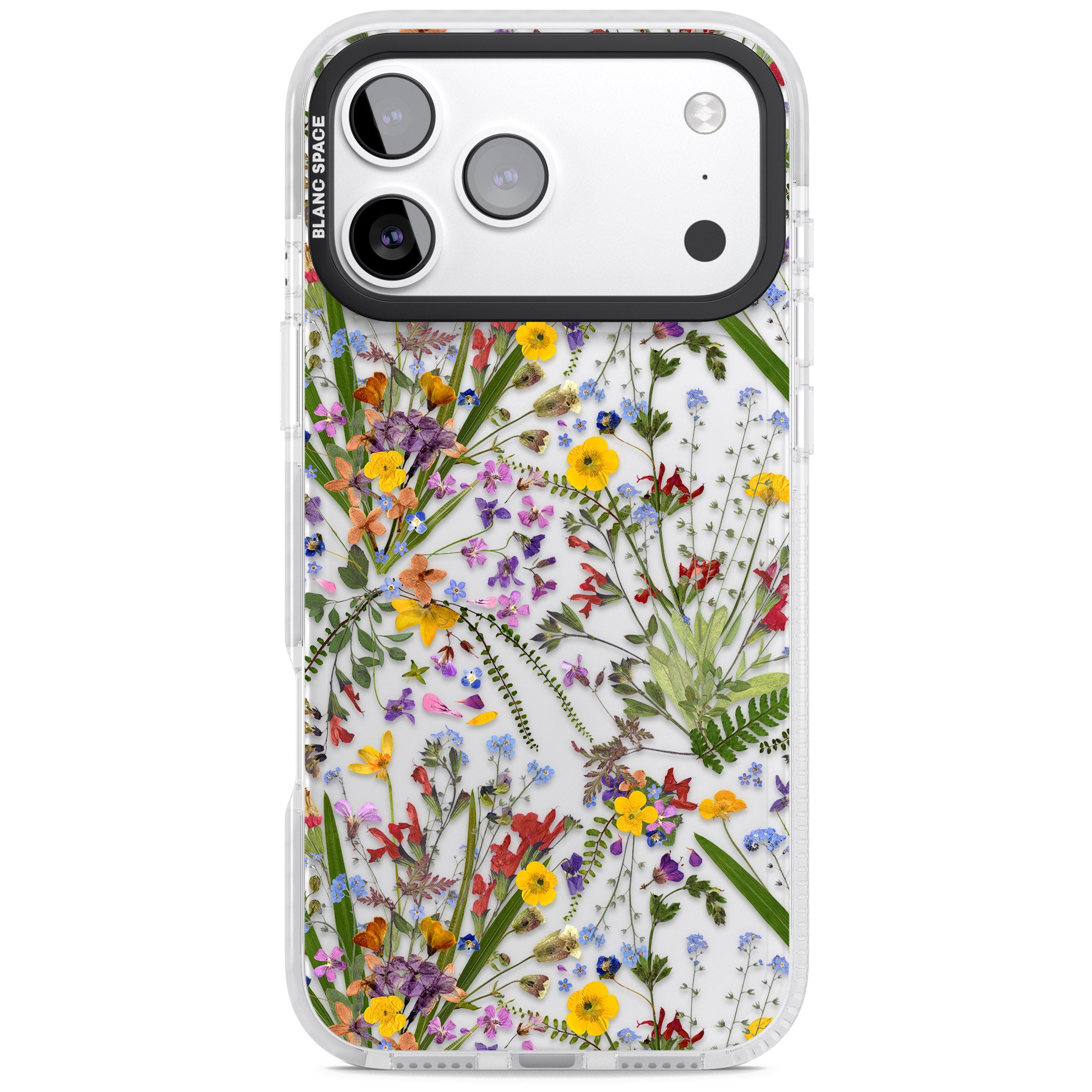 Wildflower & Leaves iPhone 17 Pro Max Impact Clear Phone Case