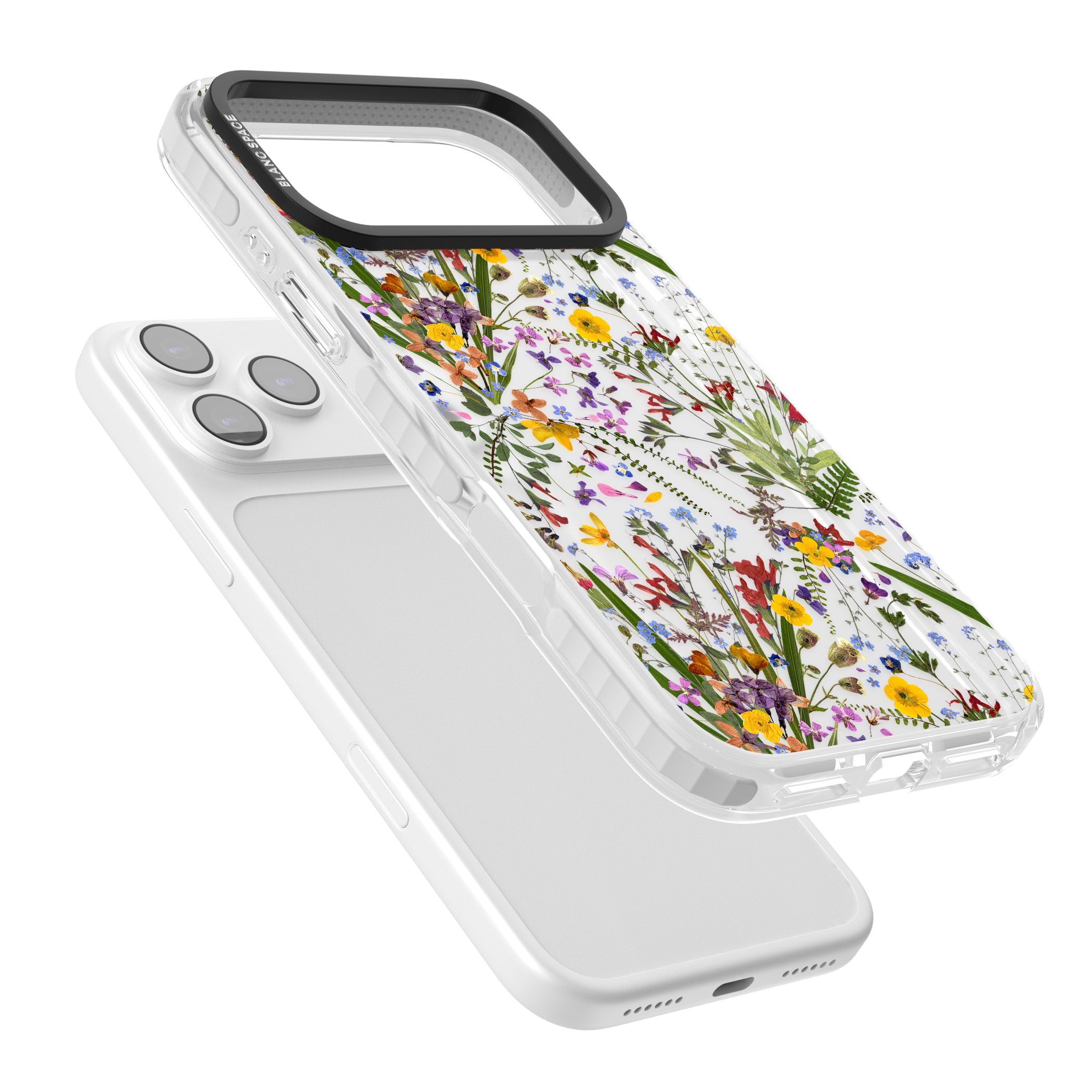 Wildflower & Leaves iPhone 17 Pro Max Impact Clear Phone Case Colours