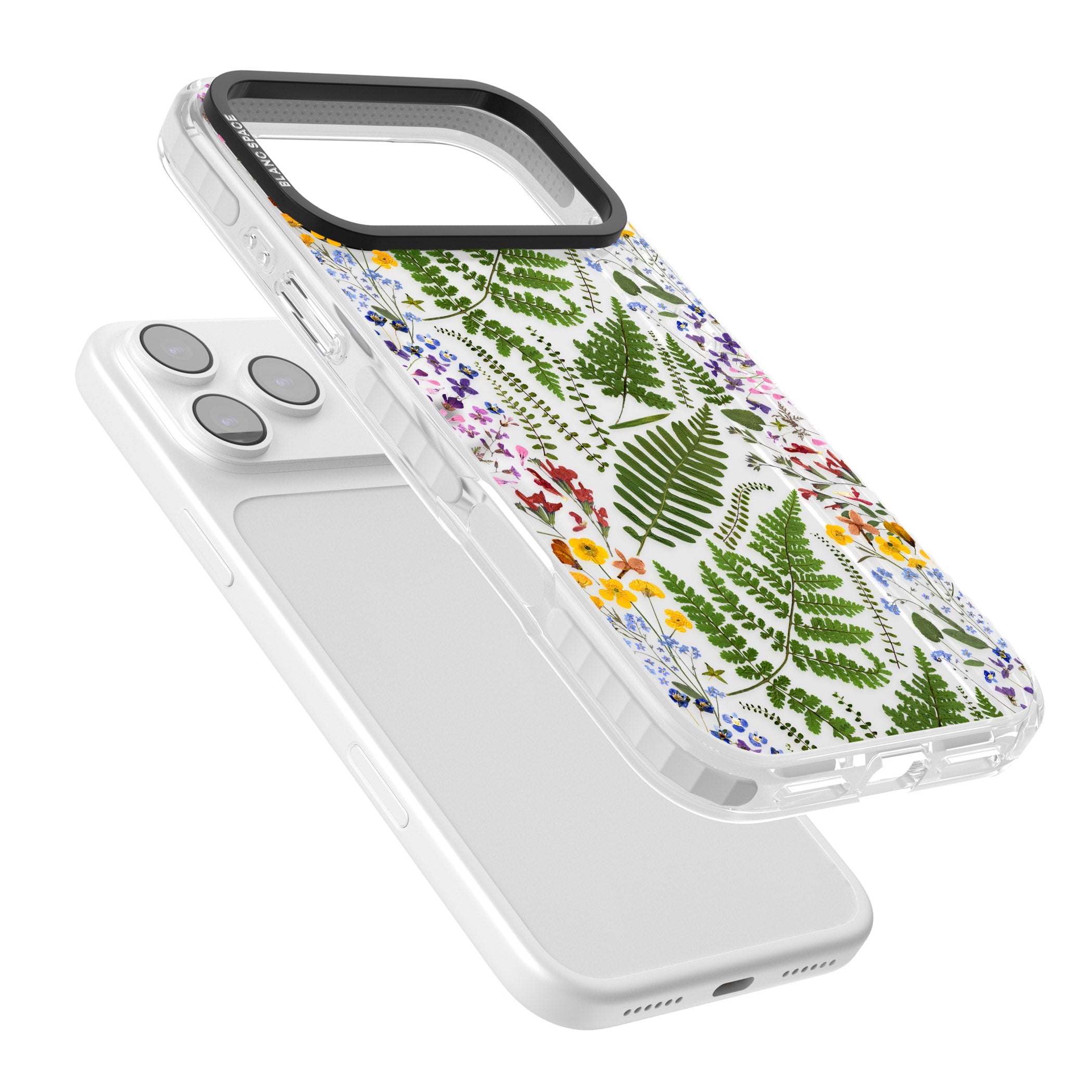 Botanical Fern & Floral iPhone 17 Pro Max Impact Clear Phone Case Colours