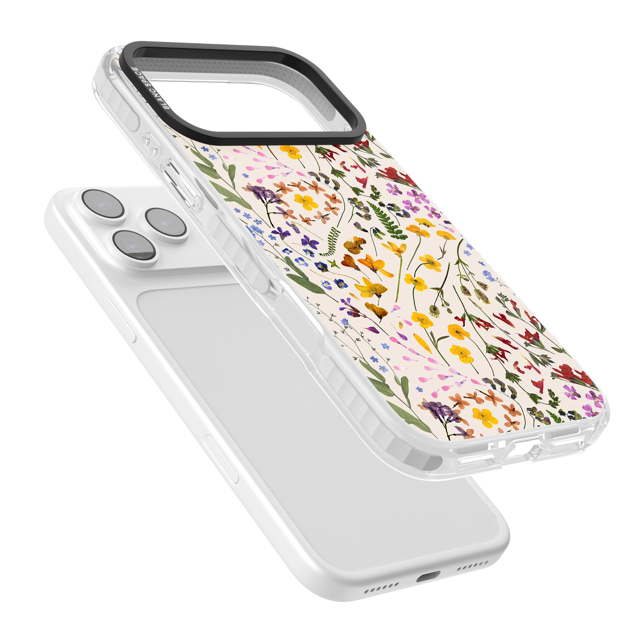 Wildflower Bouquet Cream iPhone 17 Pro Max Impact Clear Phone Case Colours