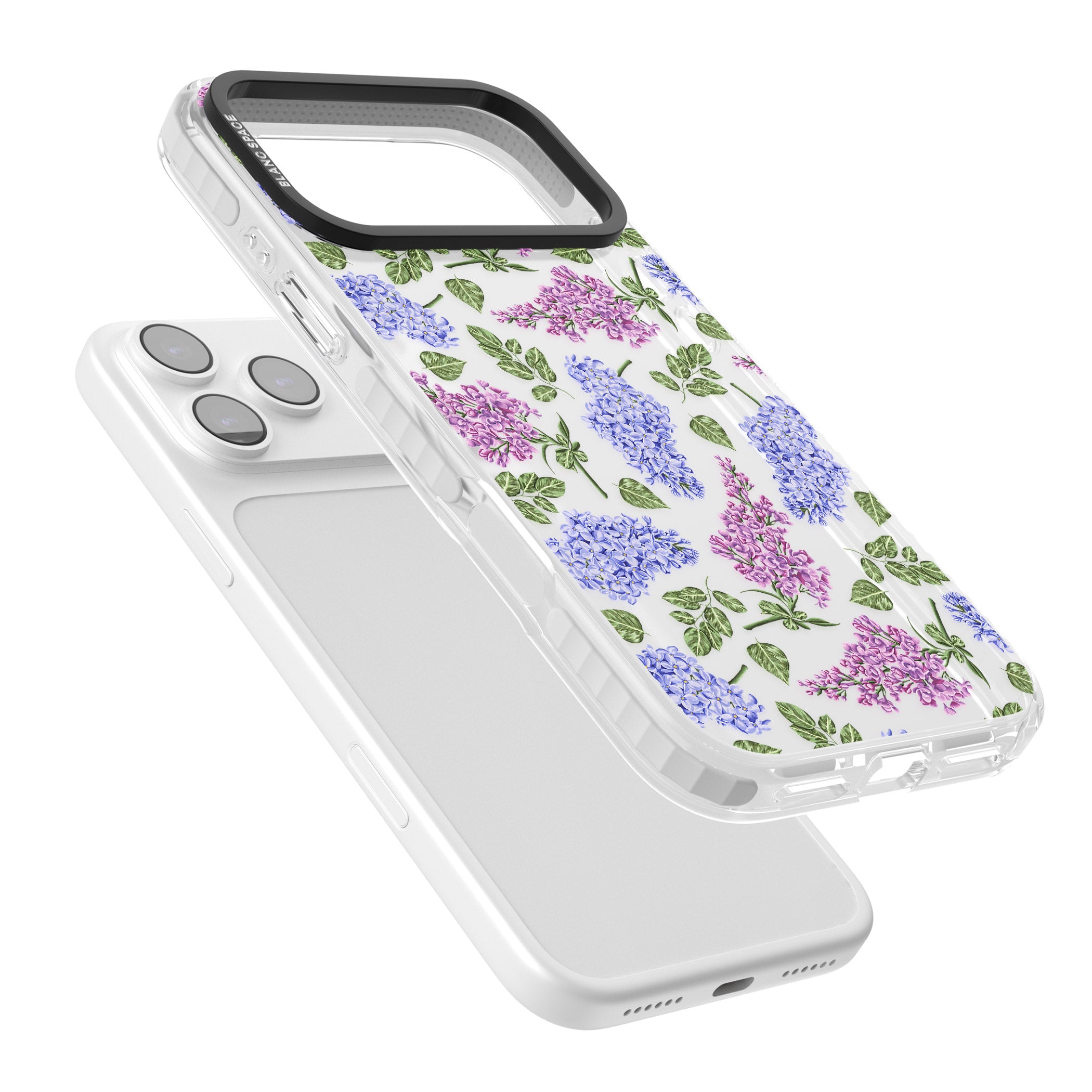 Purple Blossoms Transparent Floral iPhone 17 Pro Max Impact Clear Phone Case Colours