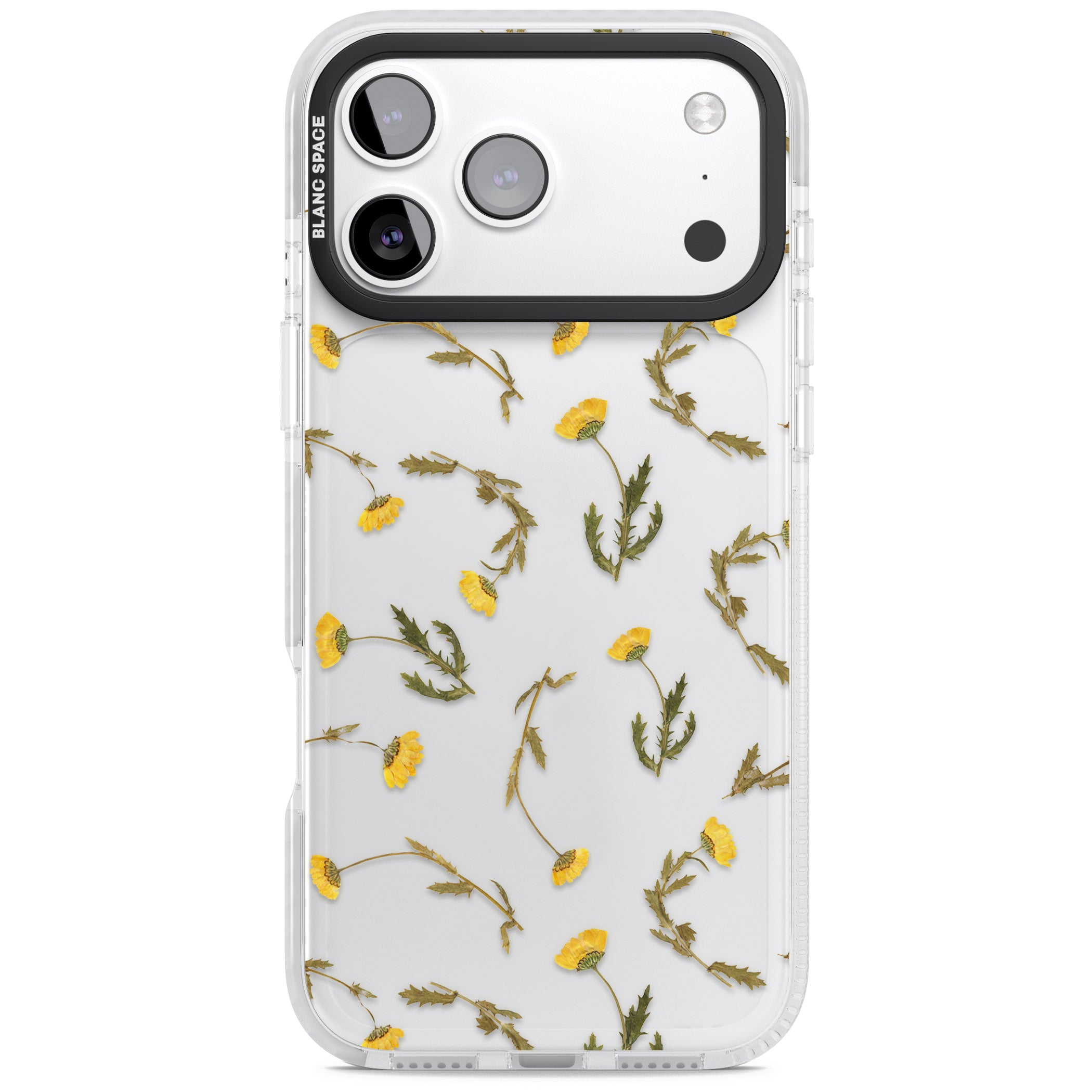 Wildflower Yellow iPhone 17 Pro Max Impact Clear Phone Case