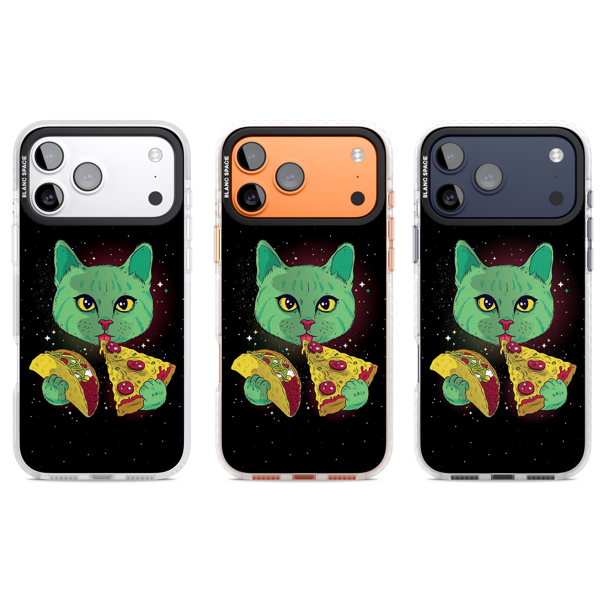 Pizza Purr iPhone 17 Pro Impact Clear Phone Case APT Impact Protection