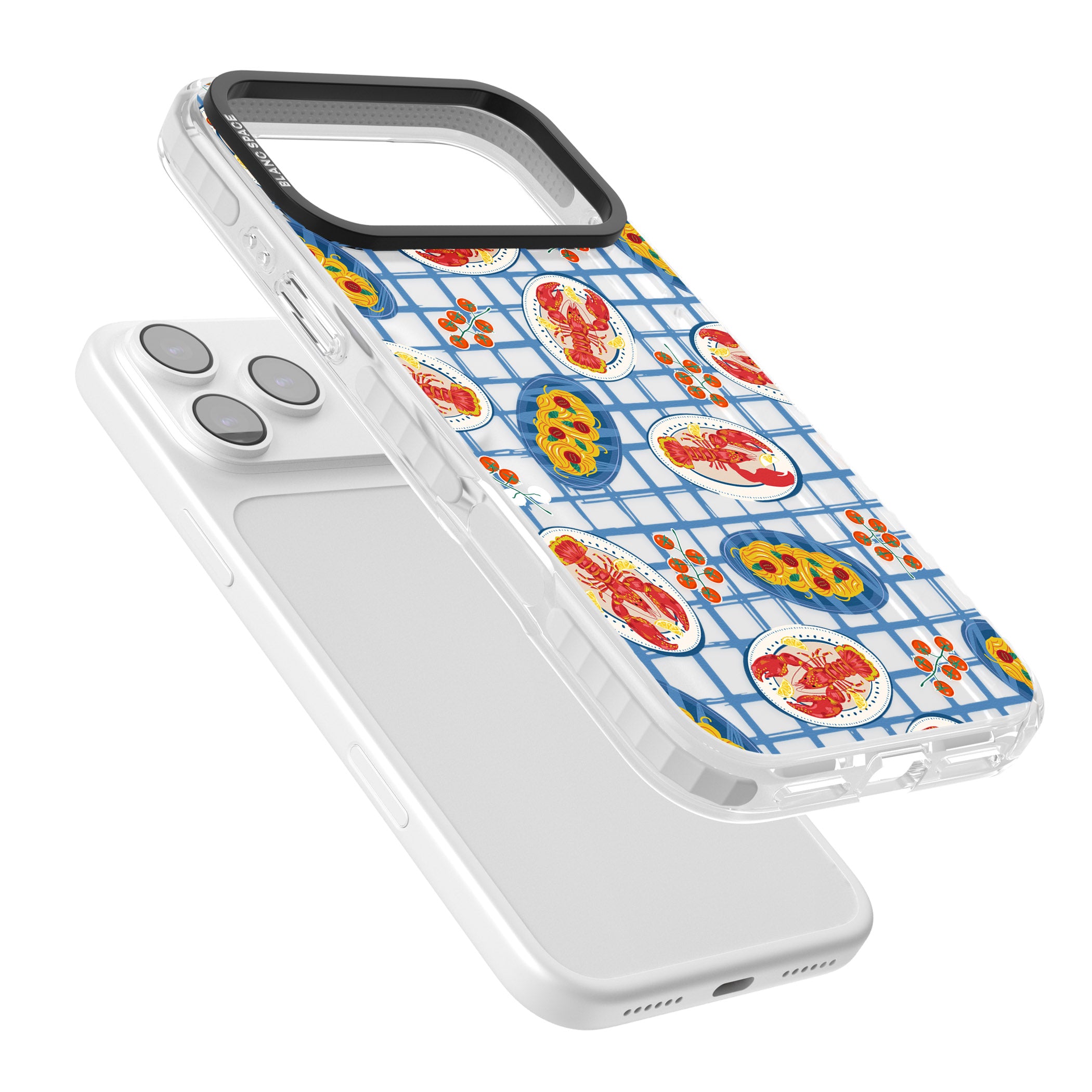 Lobster & Pasta Picnic iPhone 17 Pro Max Impact Clear Phone Case Colours