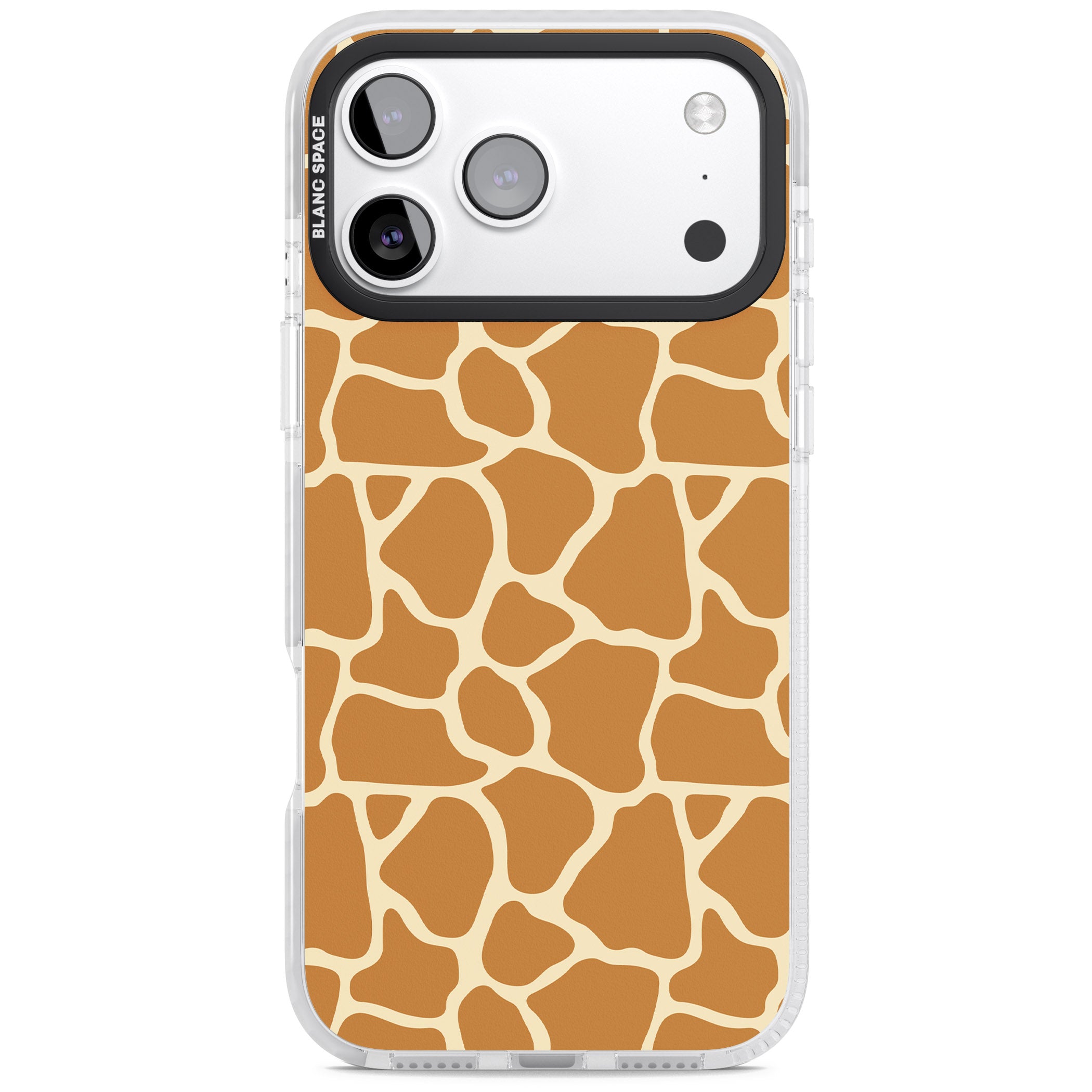 Giraffe Pattern iPhone 17 Pro Max Impact Clear Phone Case