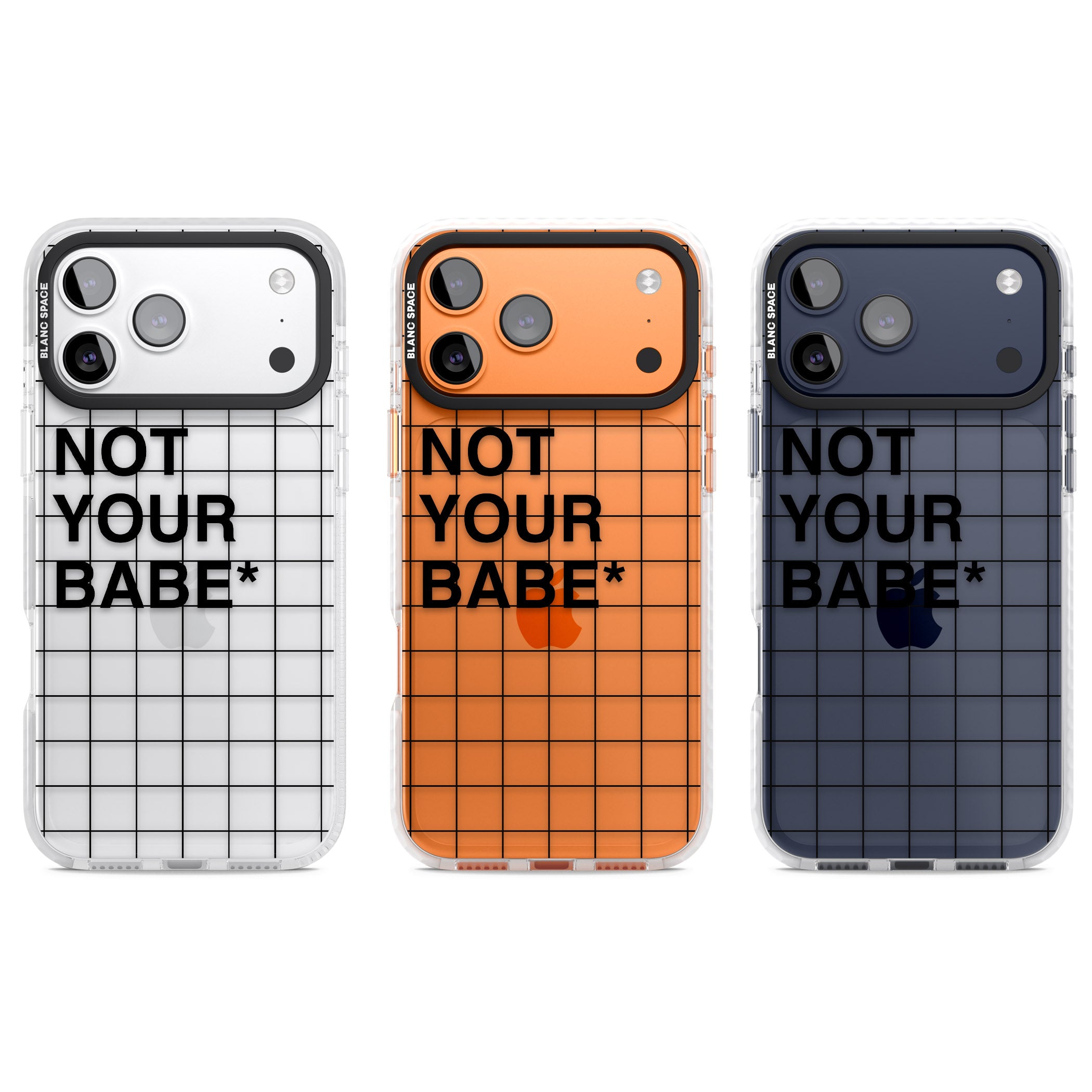 Not Your Babe iPhone 17 Pro Impact Clear Phone Case APT Impact Protection