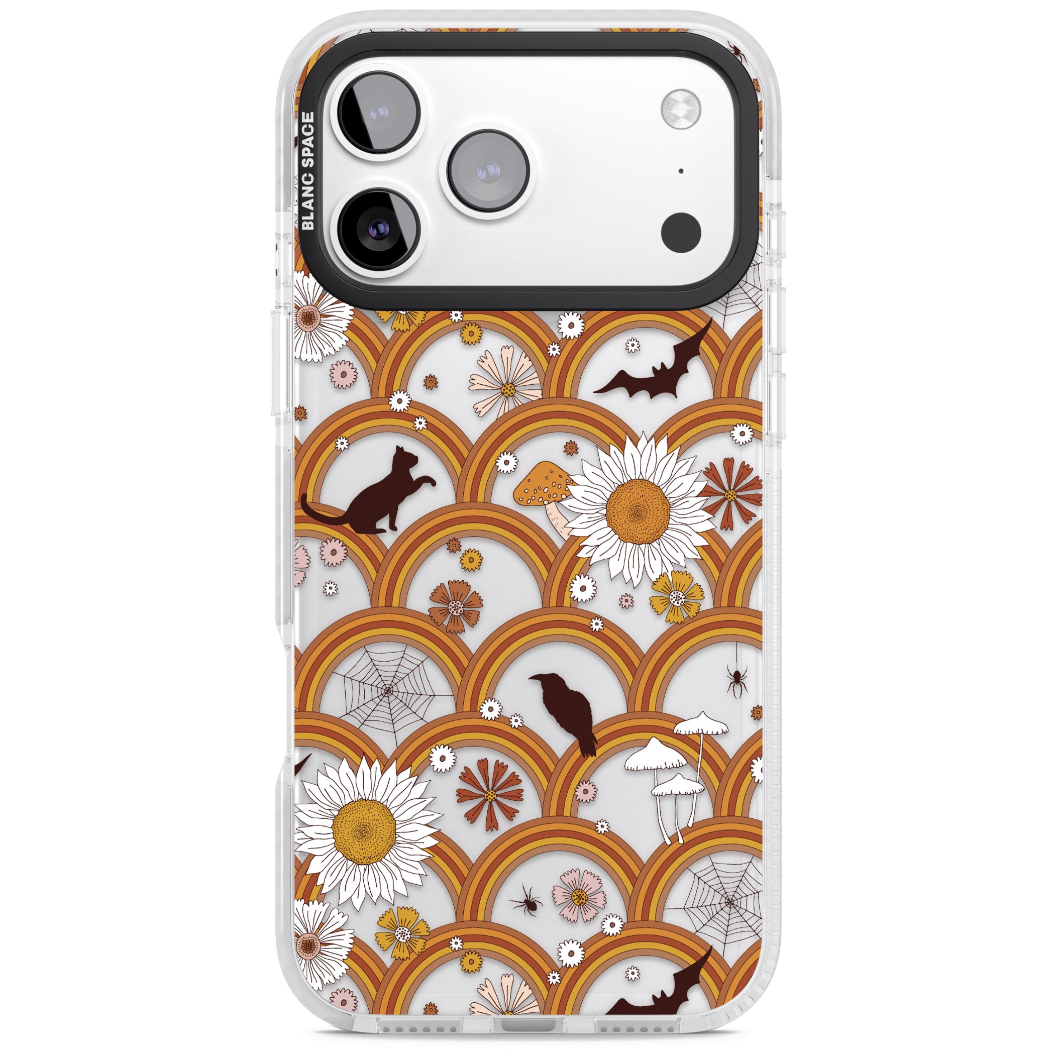 Halloween Rainbows iPhone 17 Pro Max Impact Clear Phone Case