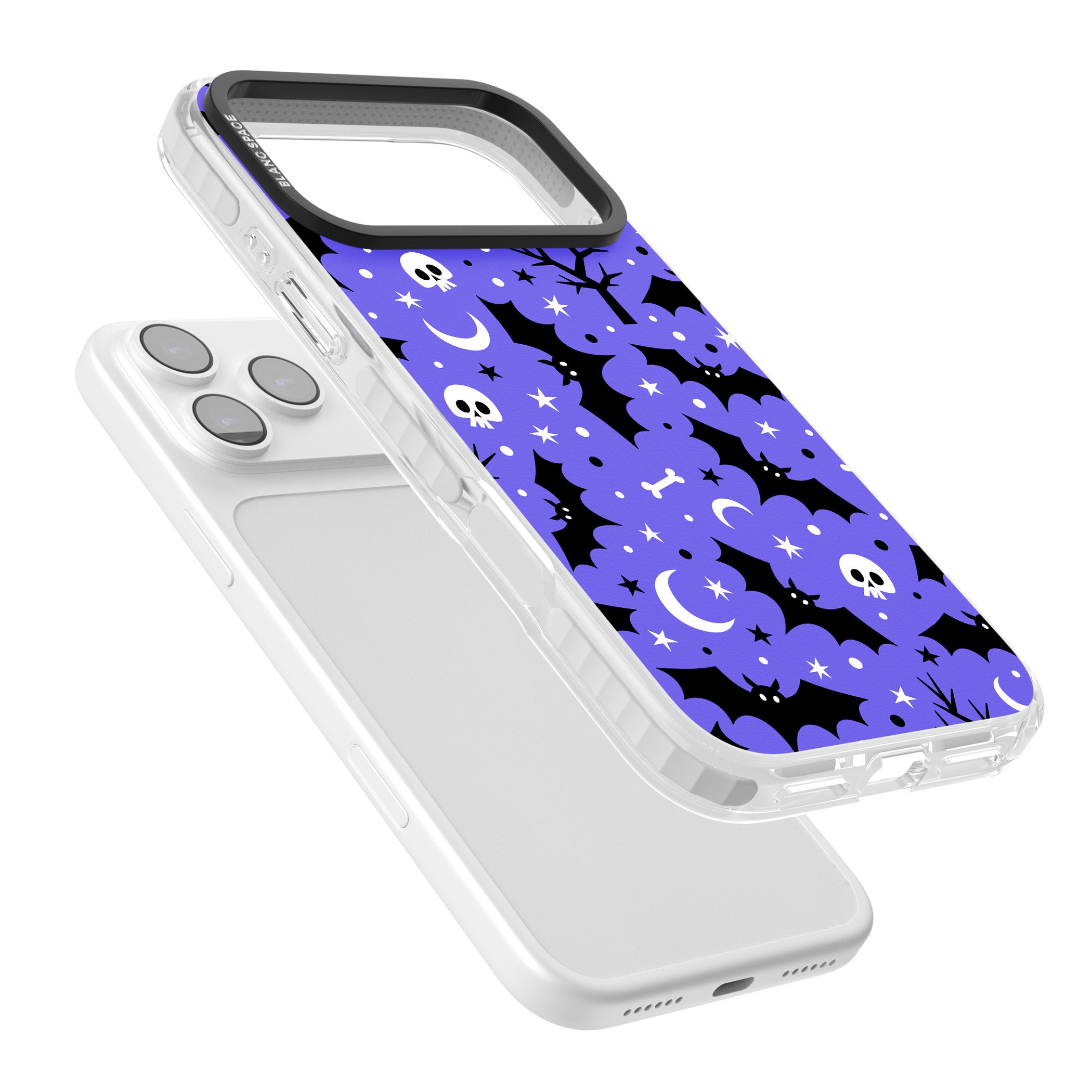 Bats N' Bones Pattern iPhone 17 Pro Max Impact Clear Phone Case Colours
