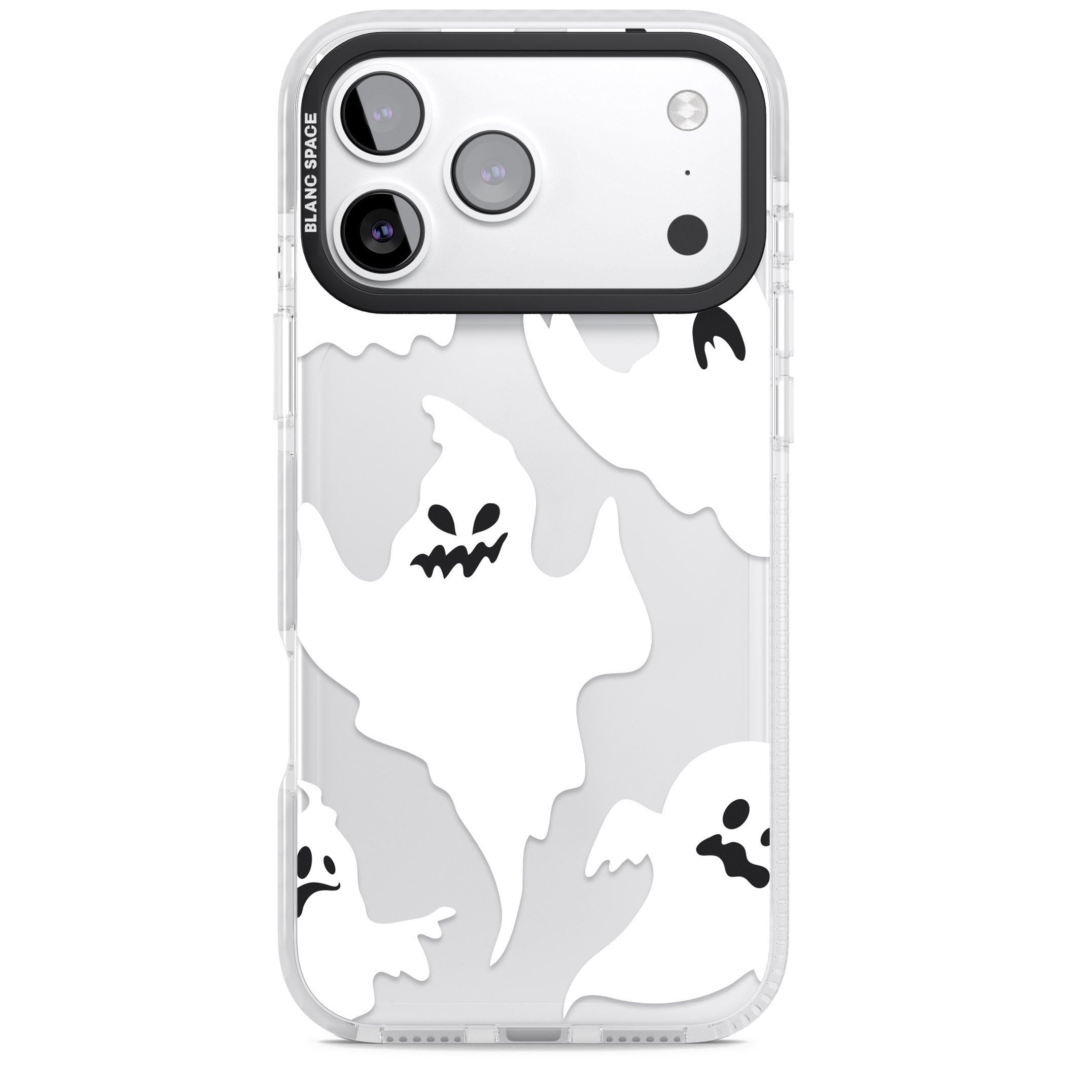 Ghost Pattern iPhone 17 Pro Max Impact Clear Phone Case