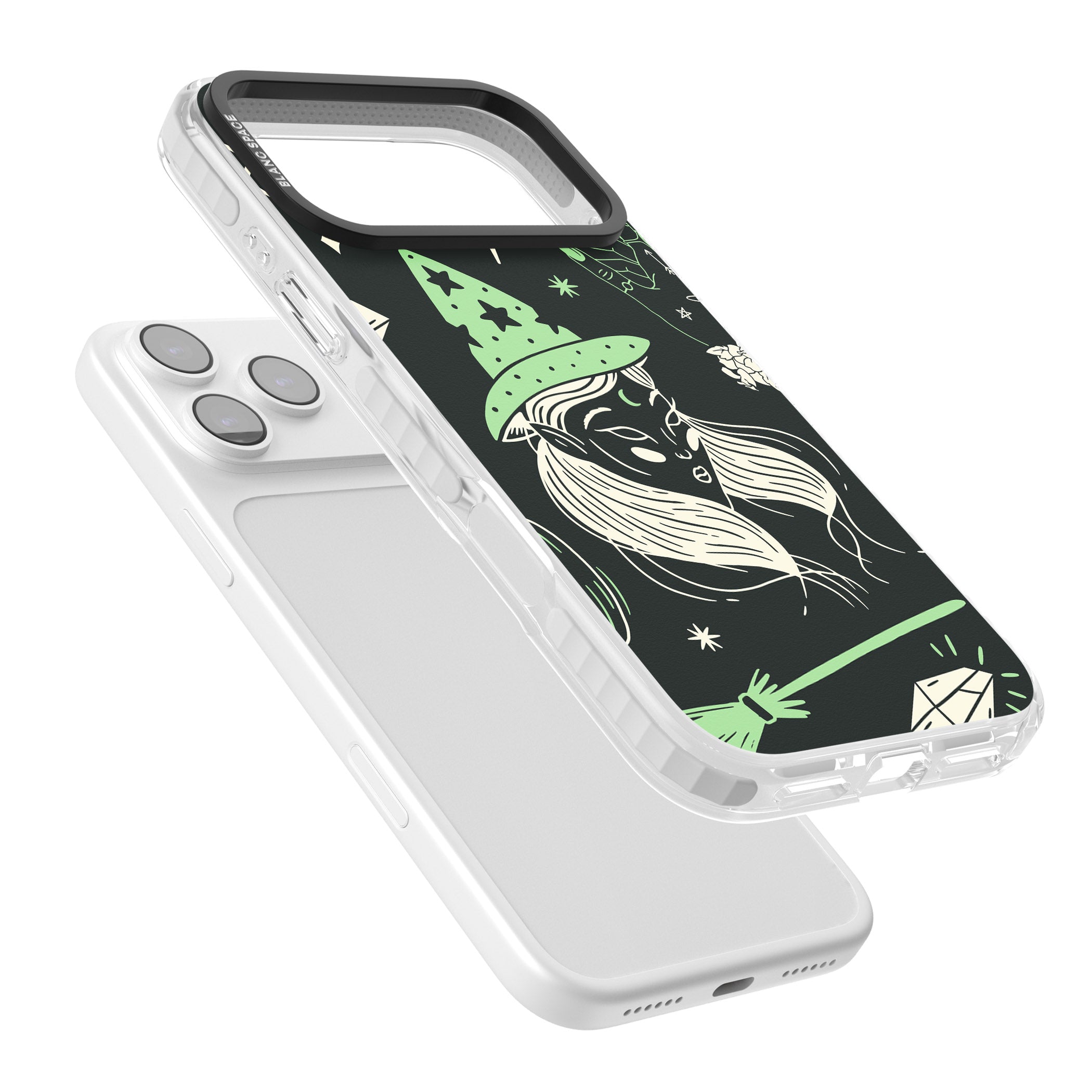 Astrology Witch Pattern iPhone 17 Pro Max Impact Clear Phone Case Colours