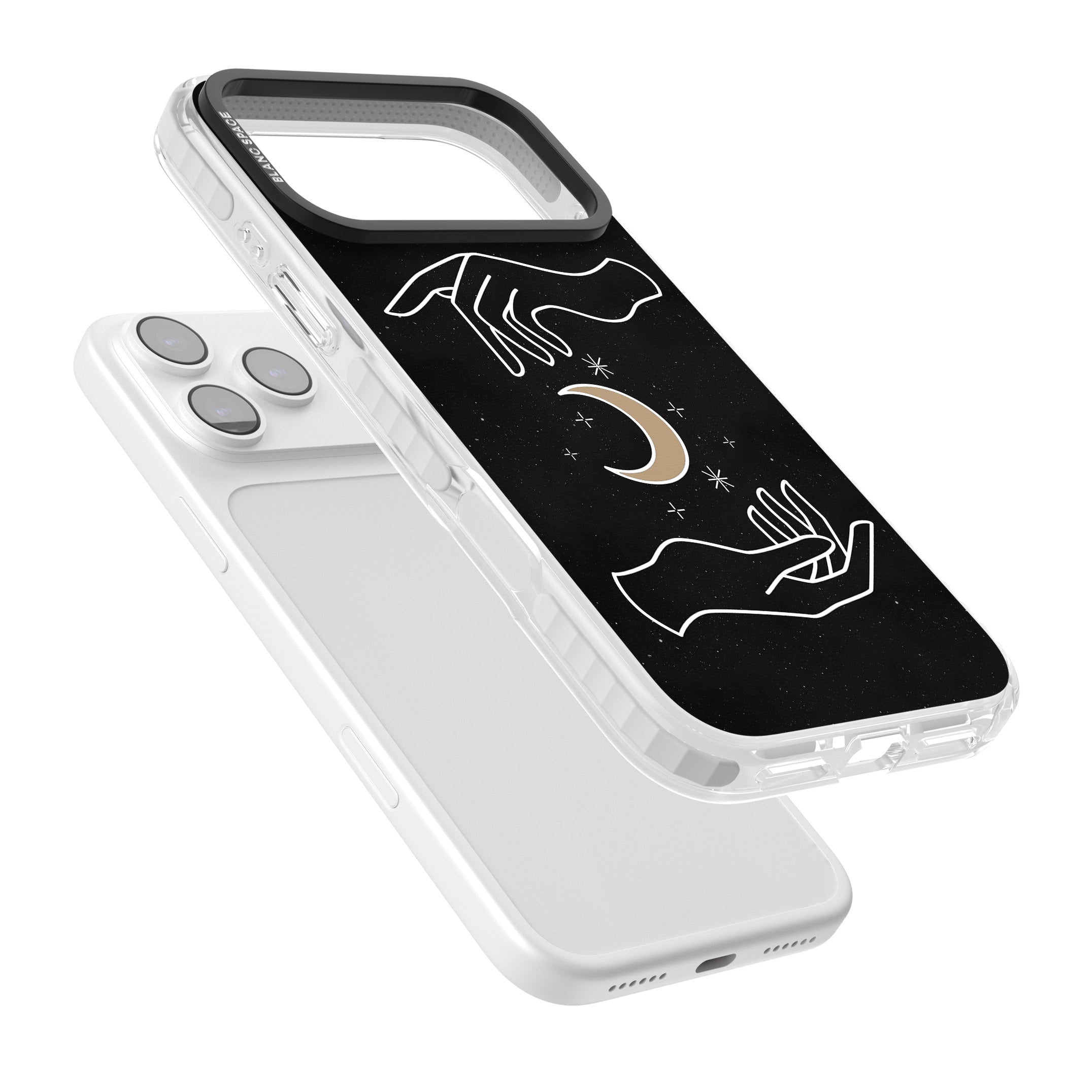 Cosmic Hands iPhone 17 Pro Max Impact Clear Phone Case Colours