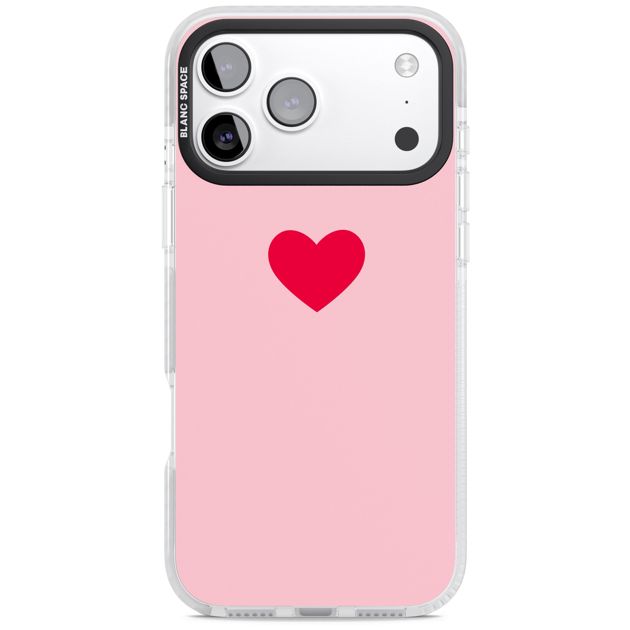 Red & Pink Heart iPhone 17 Pro Max Impact Clear Phone Case
