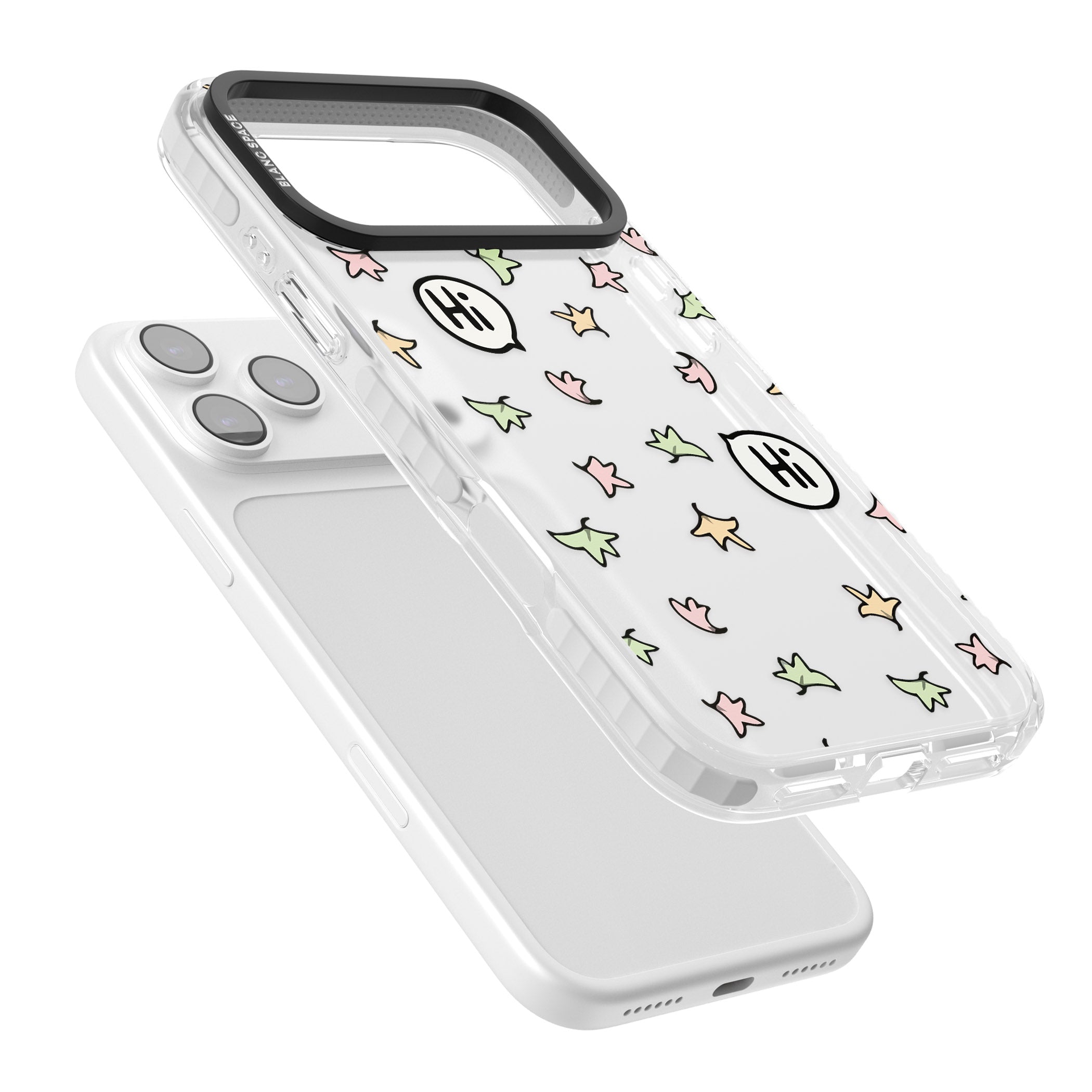 Heartstopper Leaves Pattern iPhone 17 Pro Max Impact Clear Phone Case Colours