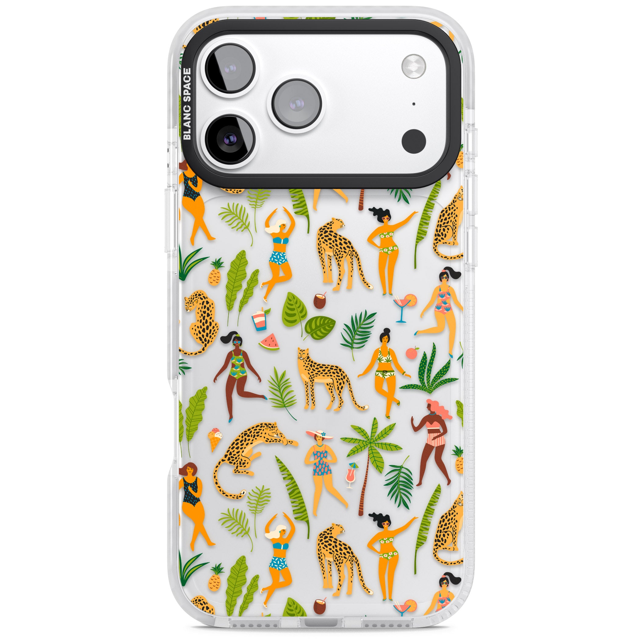 Tropical Party Vibes iPhone 17 Pro Max Impact Clear Phone Case