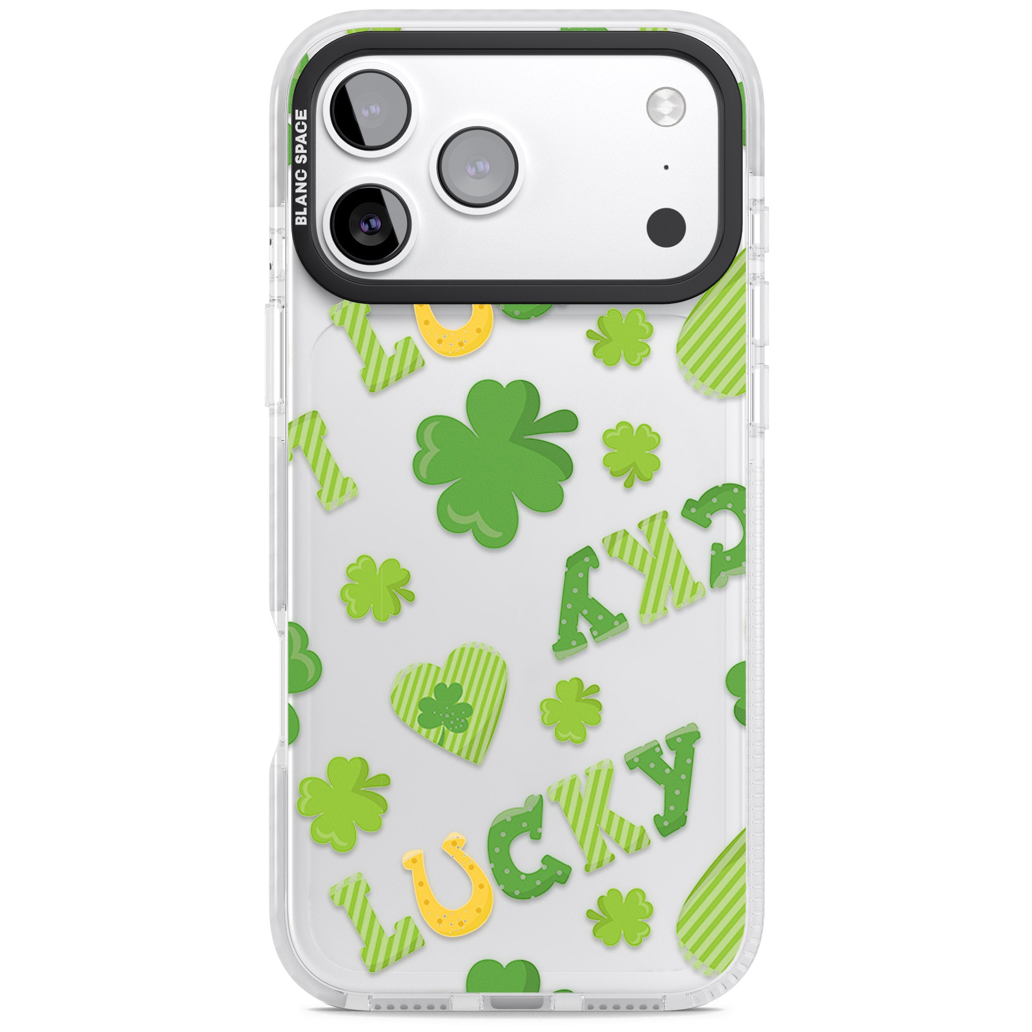 Lucky Irish Clover iPhone 17 Pro Impact Clear Phone Case