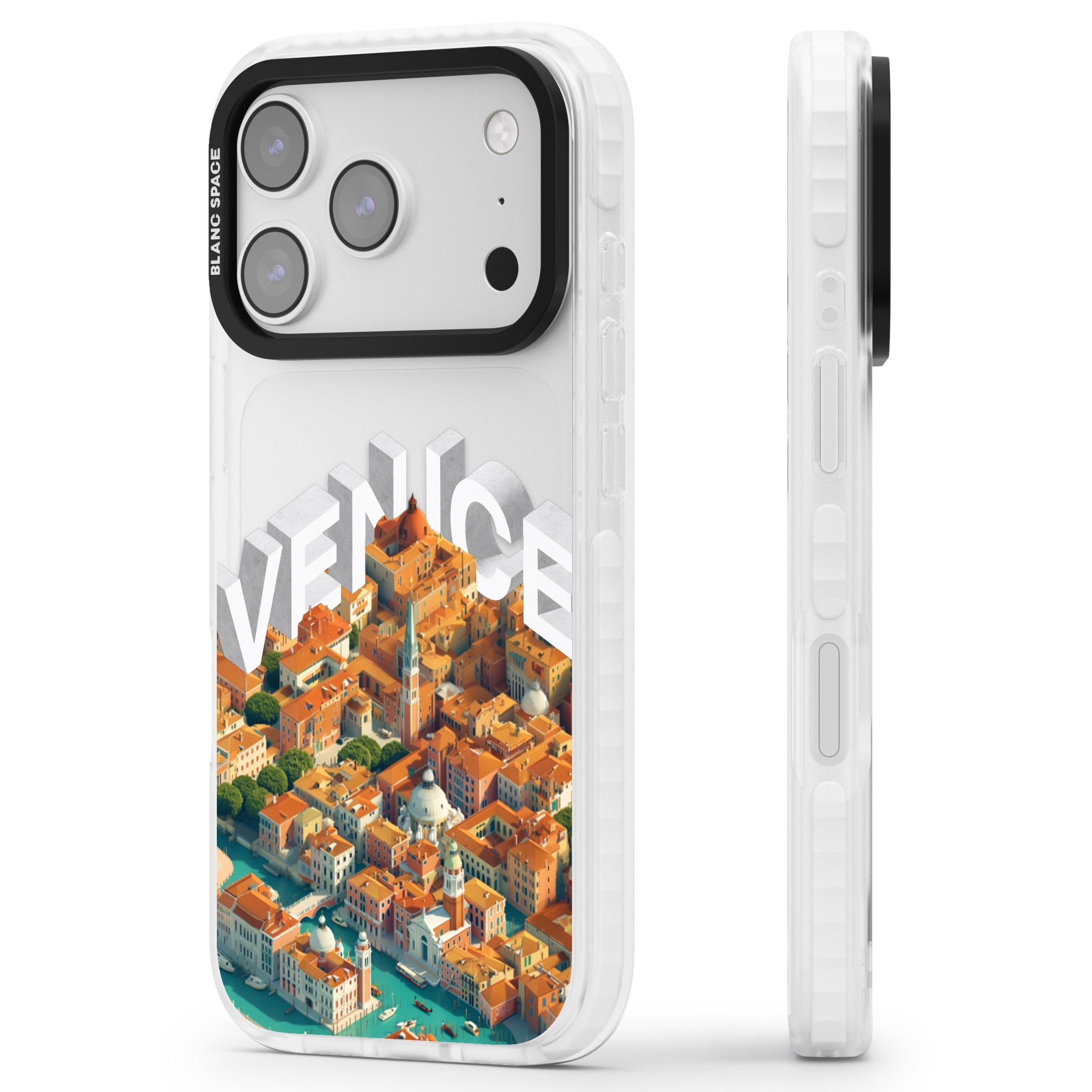 Venice iPhone 17 Pro Max Impact Clear Phone Case Side Profile