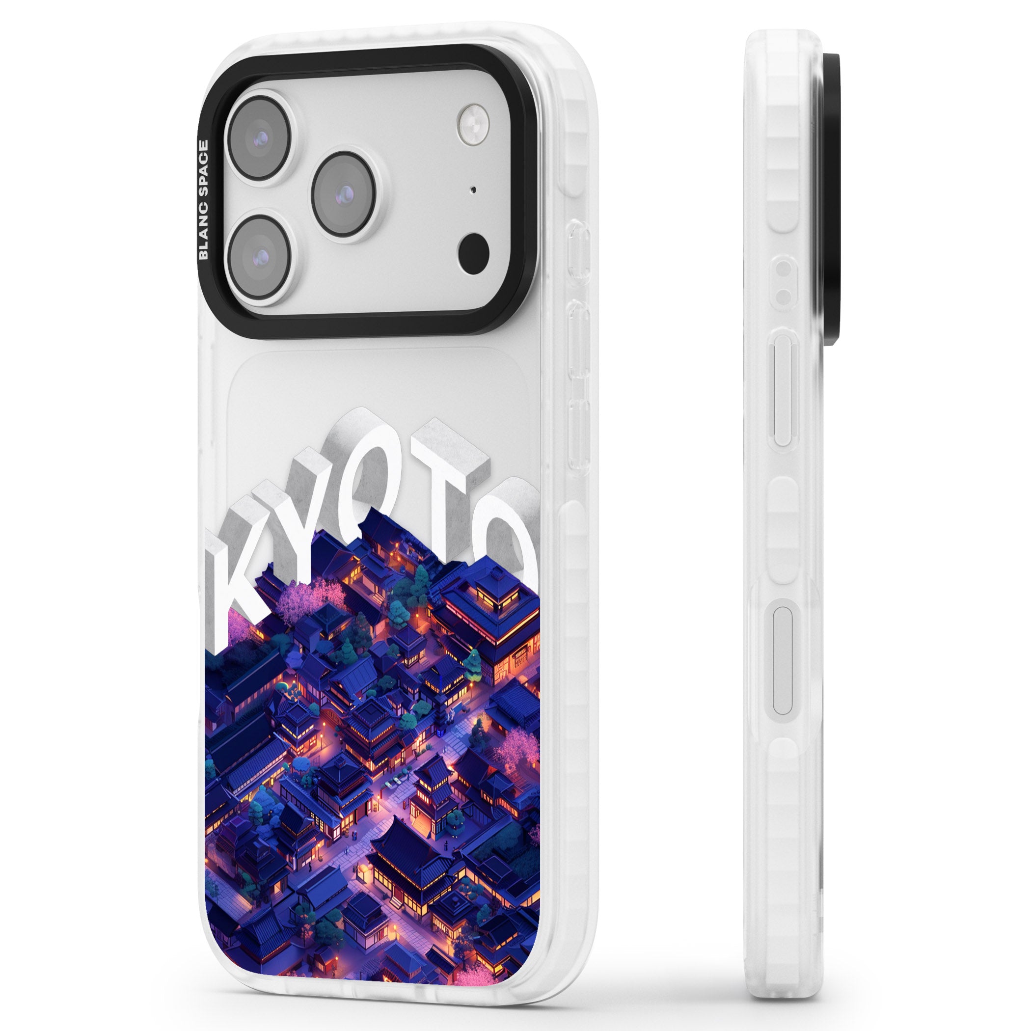 Kyoto iPhone 17 Pro Max Impact Clear Phone Case Side Profile