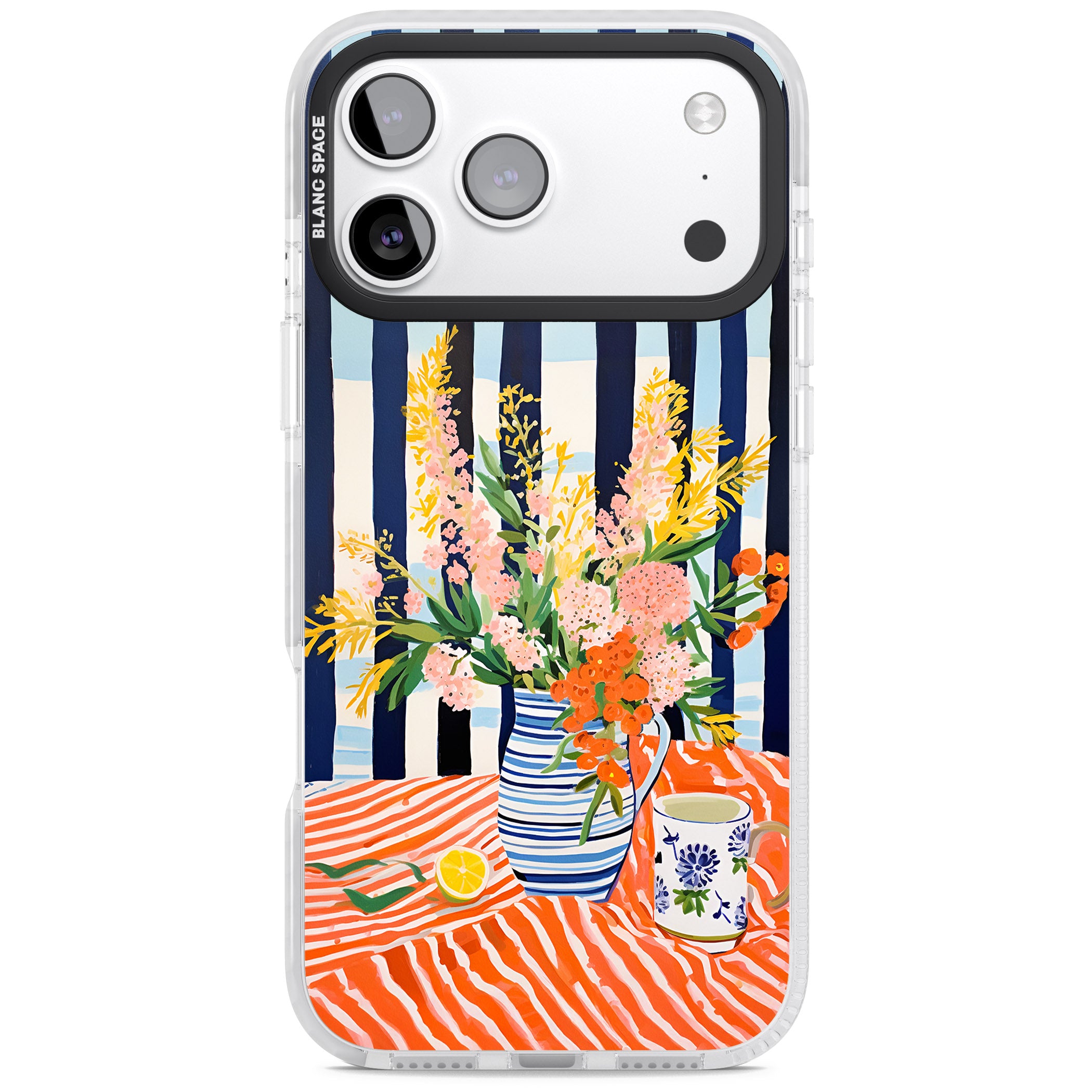 Seaside Flowers iPhone 17 Pro Max Impact Clear Phone Case