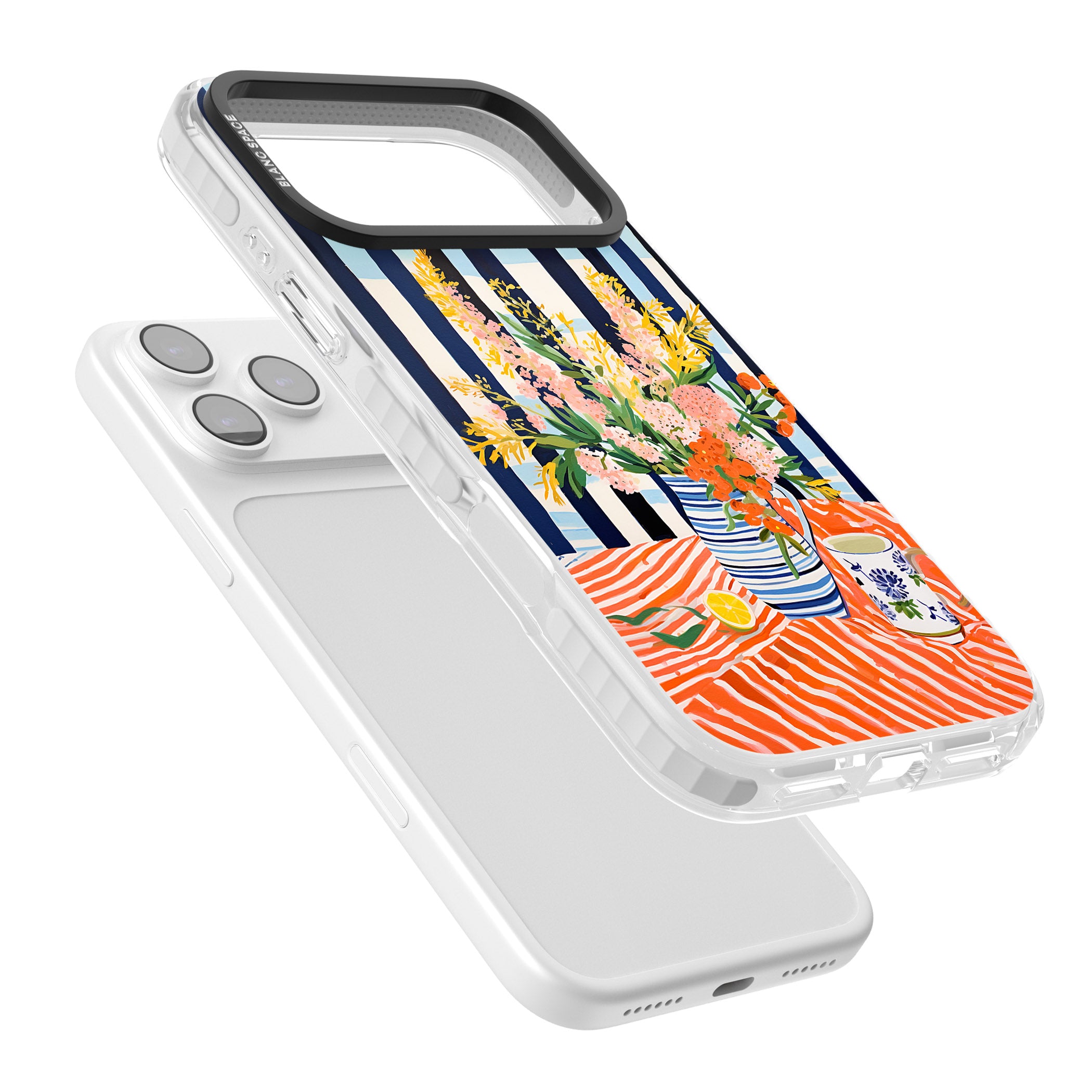 Seaside Flowers iPhone 17 Pro Max Impact Clear Phone Case Colours