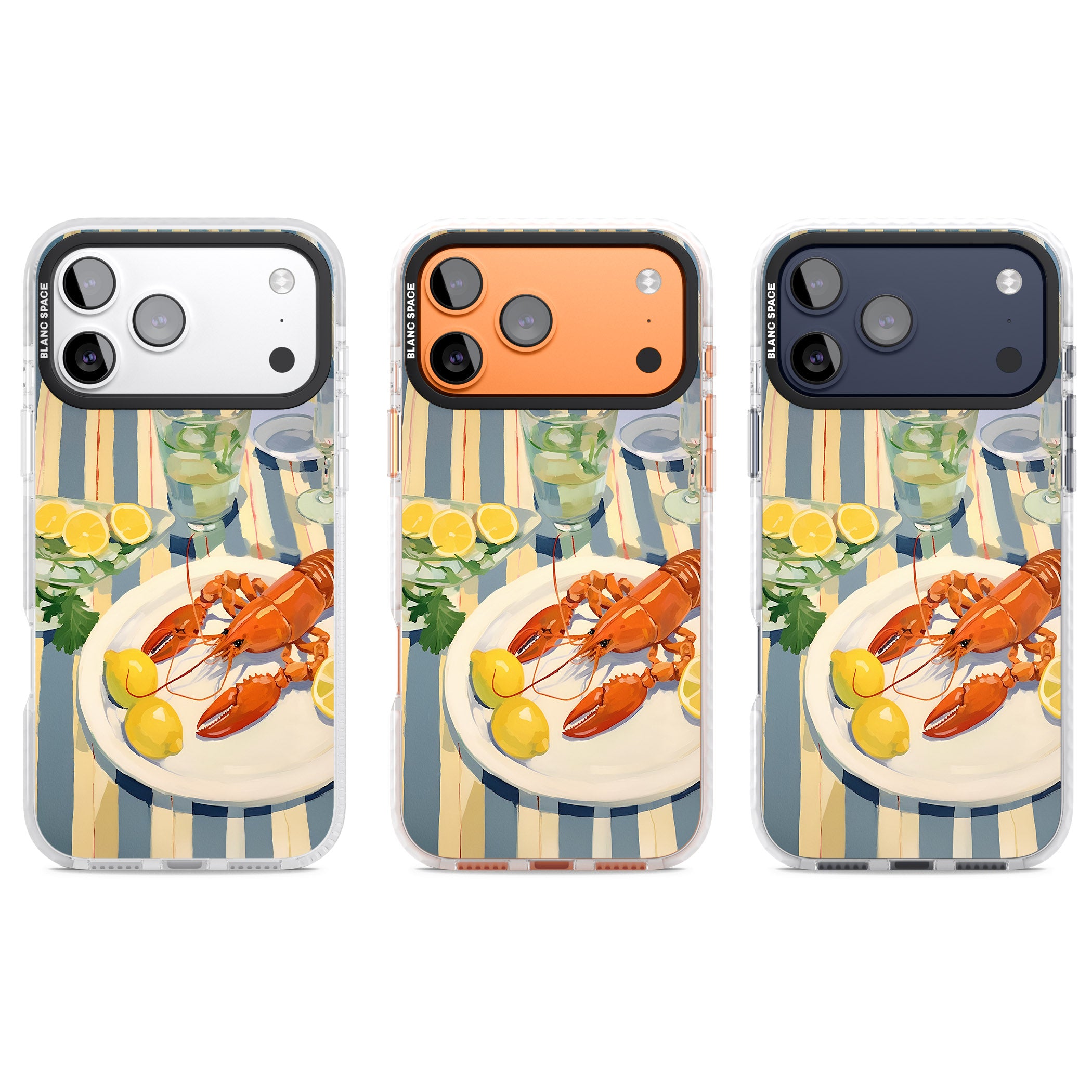 Lobster & Lemons iPhone 17 Pro Impact Clear Phone Case APT Impact Protection