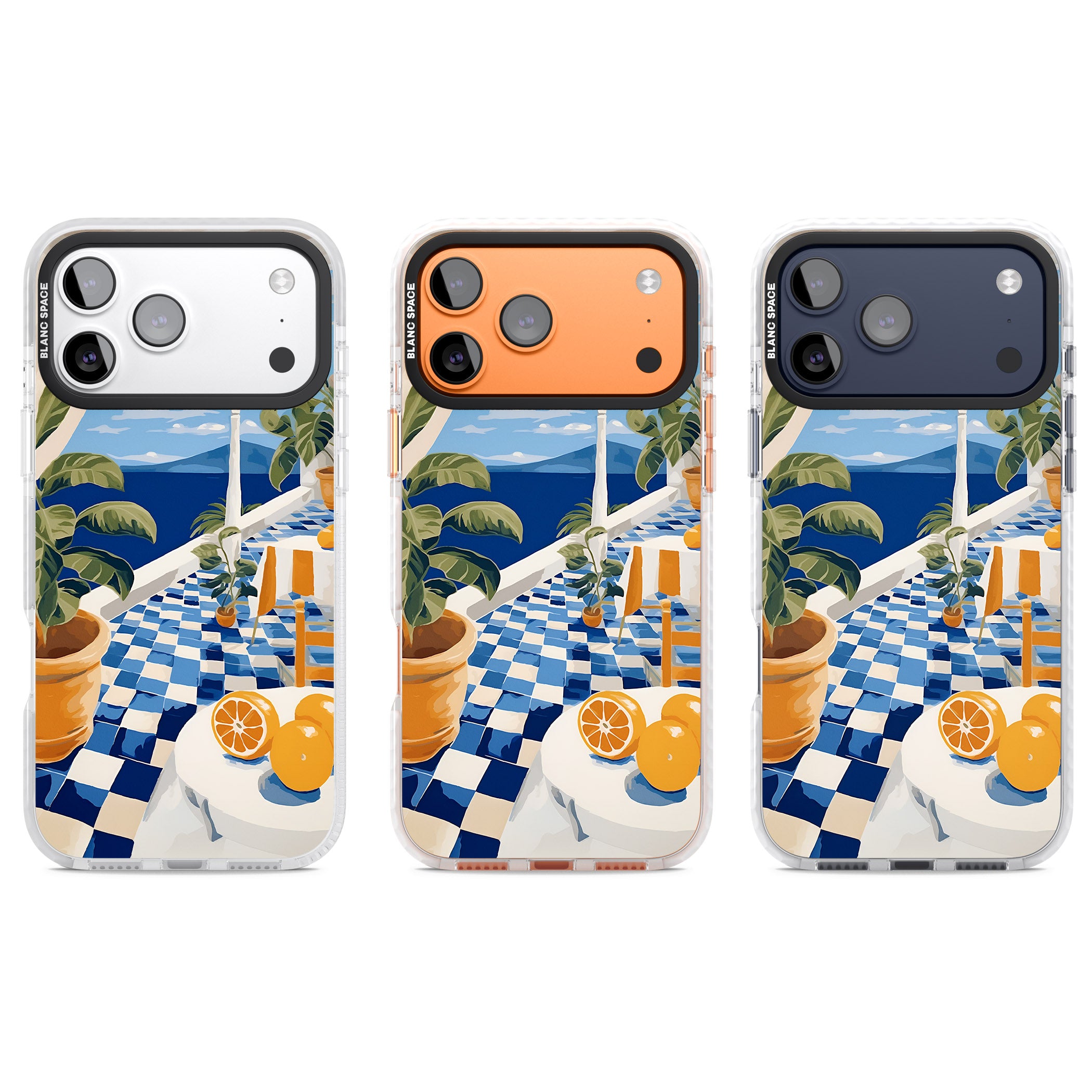 Greek Balcony iPhone 17 Pro Impact Clear Phone Case APT Impact Protection