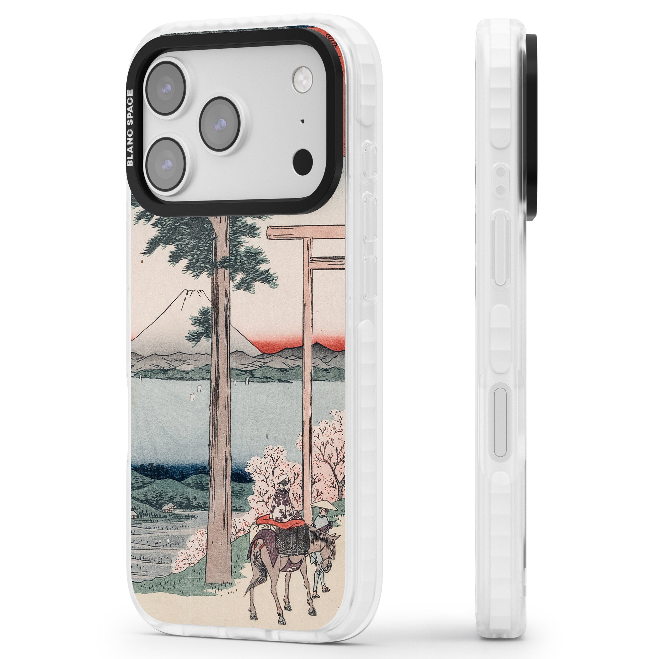 Gates To Mt. Fuji iPhone 17 Pro Max Impact Clear Phone Case Side Profile