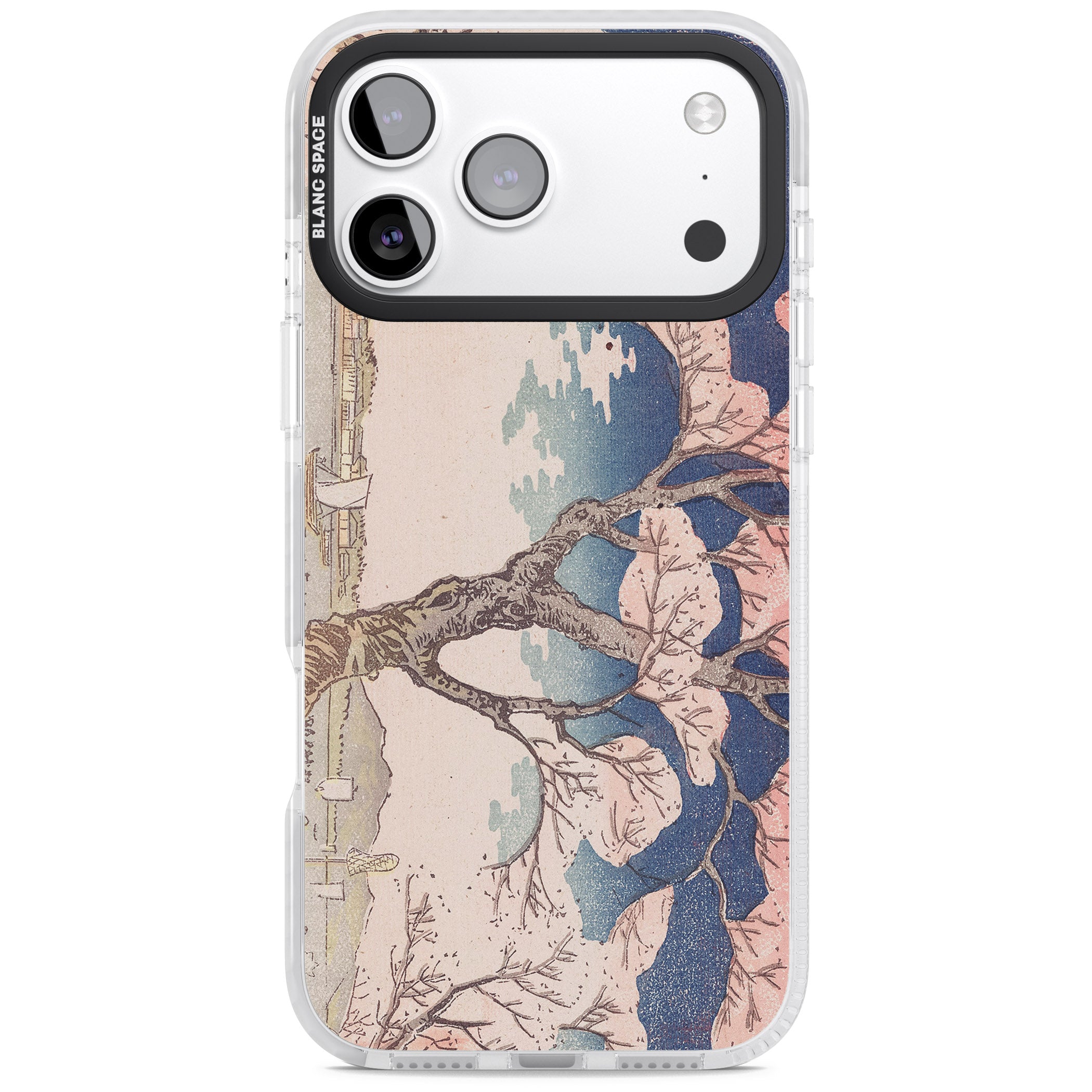 Vintage Japanese Illustrations Cherry Tree iPhone 17 Pro Max Impact Clear Phone Case
