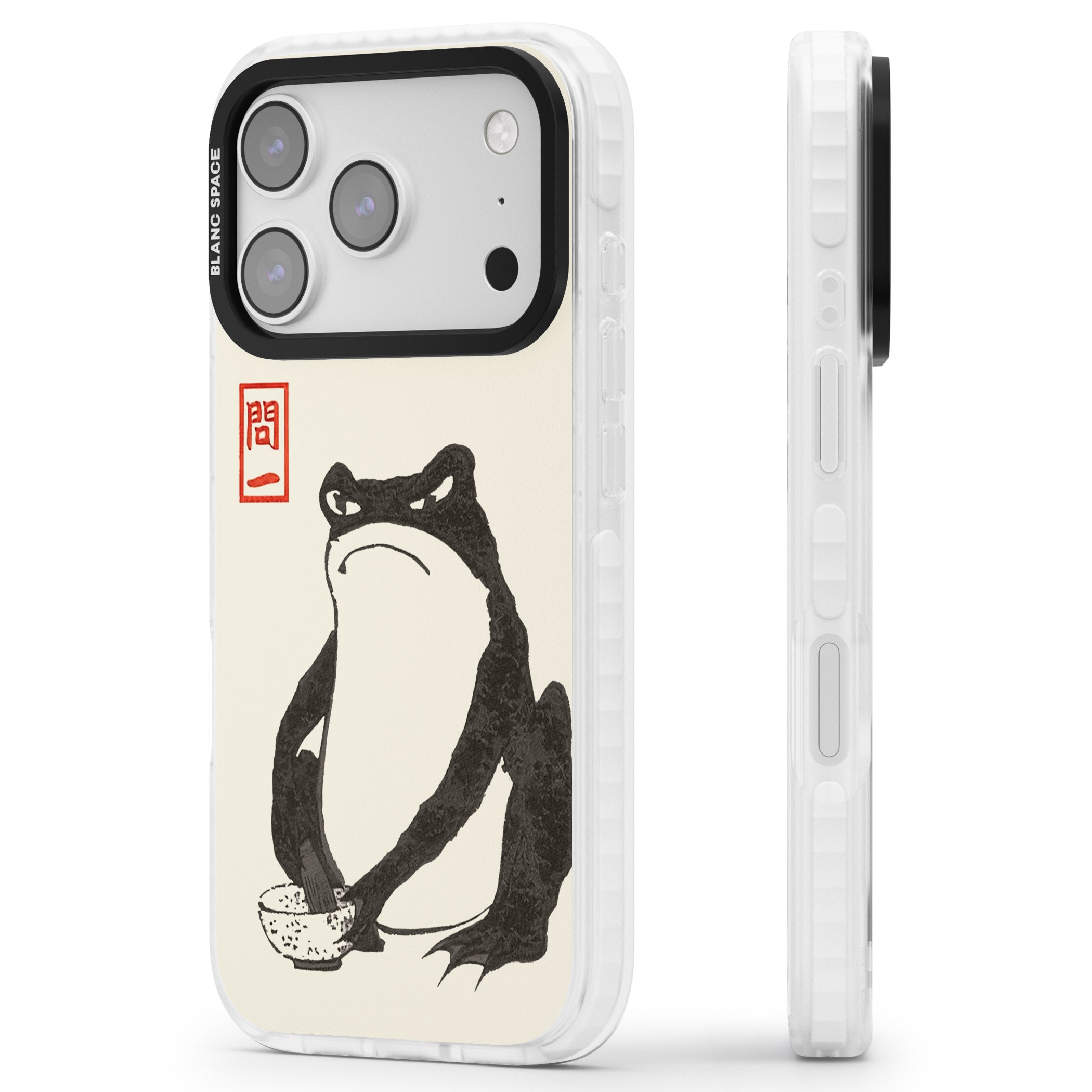 Matsumoto Hoji Grumpy Toad iPhone 17 Pro Max Impact Clear Phone Case Side Profile