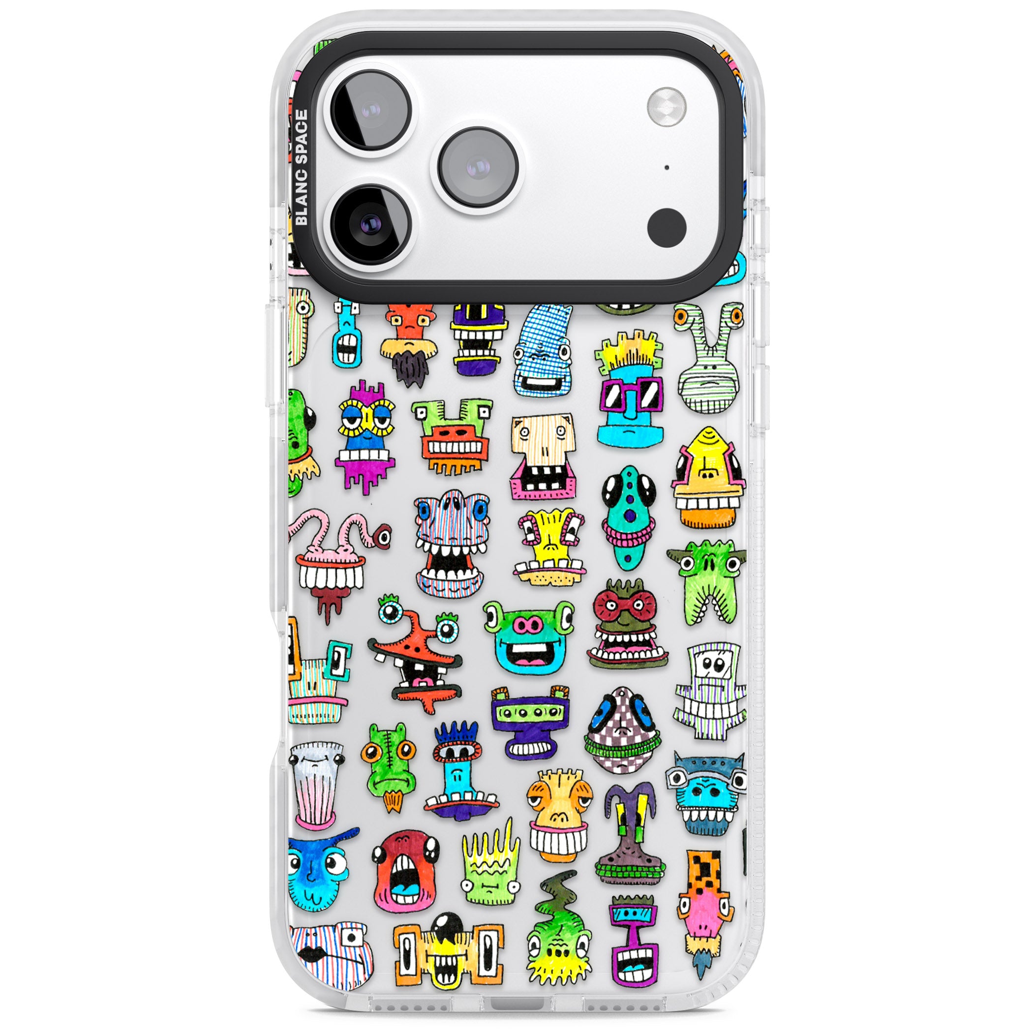 Familiar Faces iPhone 17 Pro Max Impact Clear Phone Case