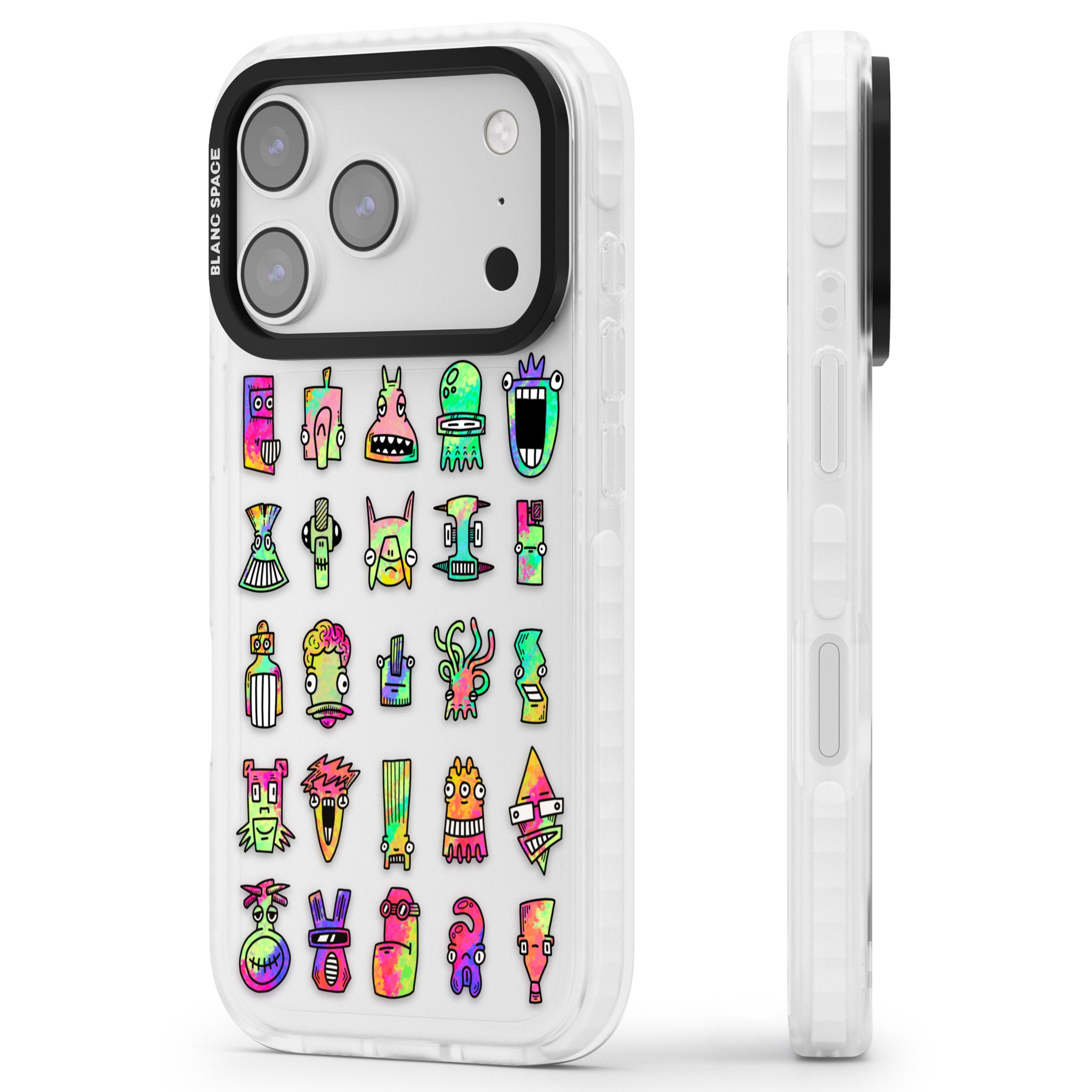 Splashy Friends iPhone 17 Pro Max Impact Clear Phone Case Side Profile