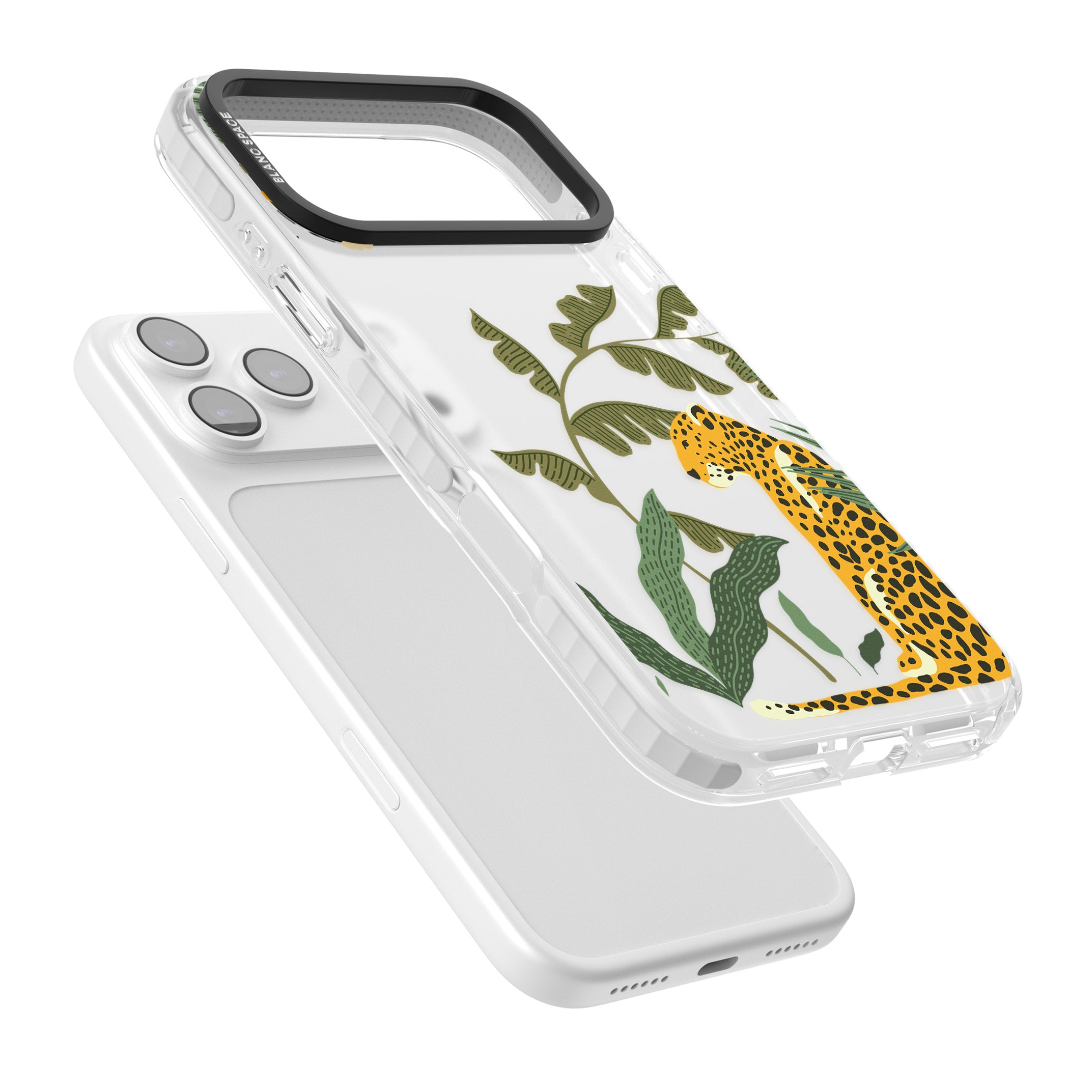 Large Jungle Cat Pattern iPhone 17 Pro Max Impact Clear Phone Case Colours