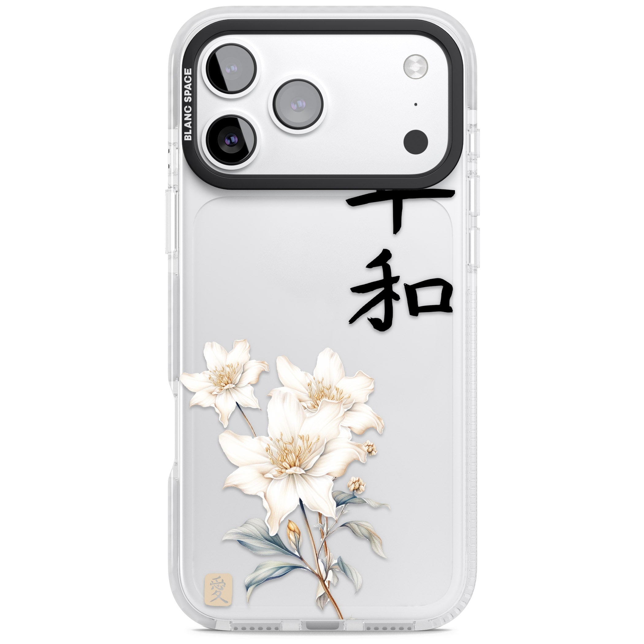 Peace And Flowers iPhone 17 Pro Max Impact Clear Phone Case