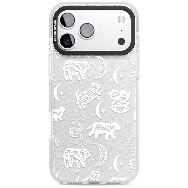 Forest Animal Silhouettes: White/Clear