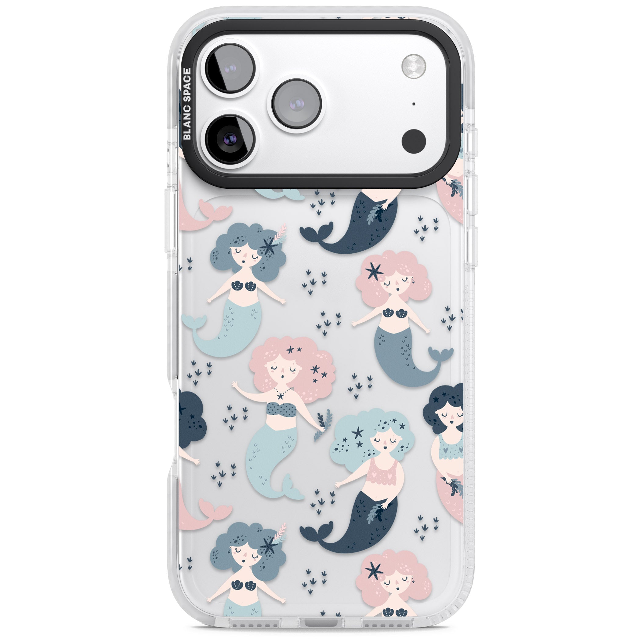 Pastel Mermaids iPhone 17 Pro Max Impact Clear Phone Case