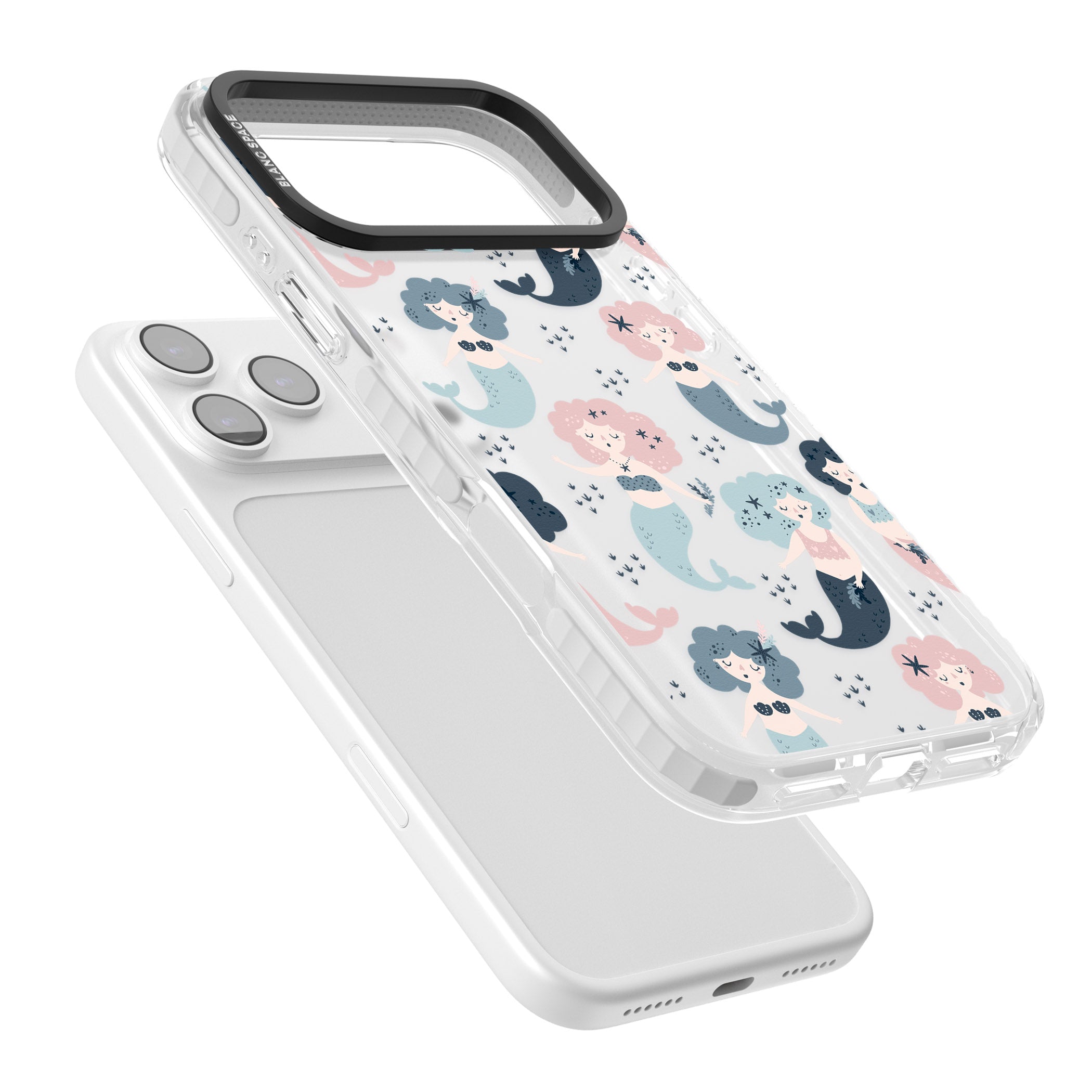 Pastel Mermaids iPhone 17 Pro Max Impact Clear Phone Case Colours
